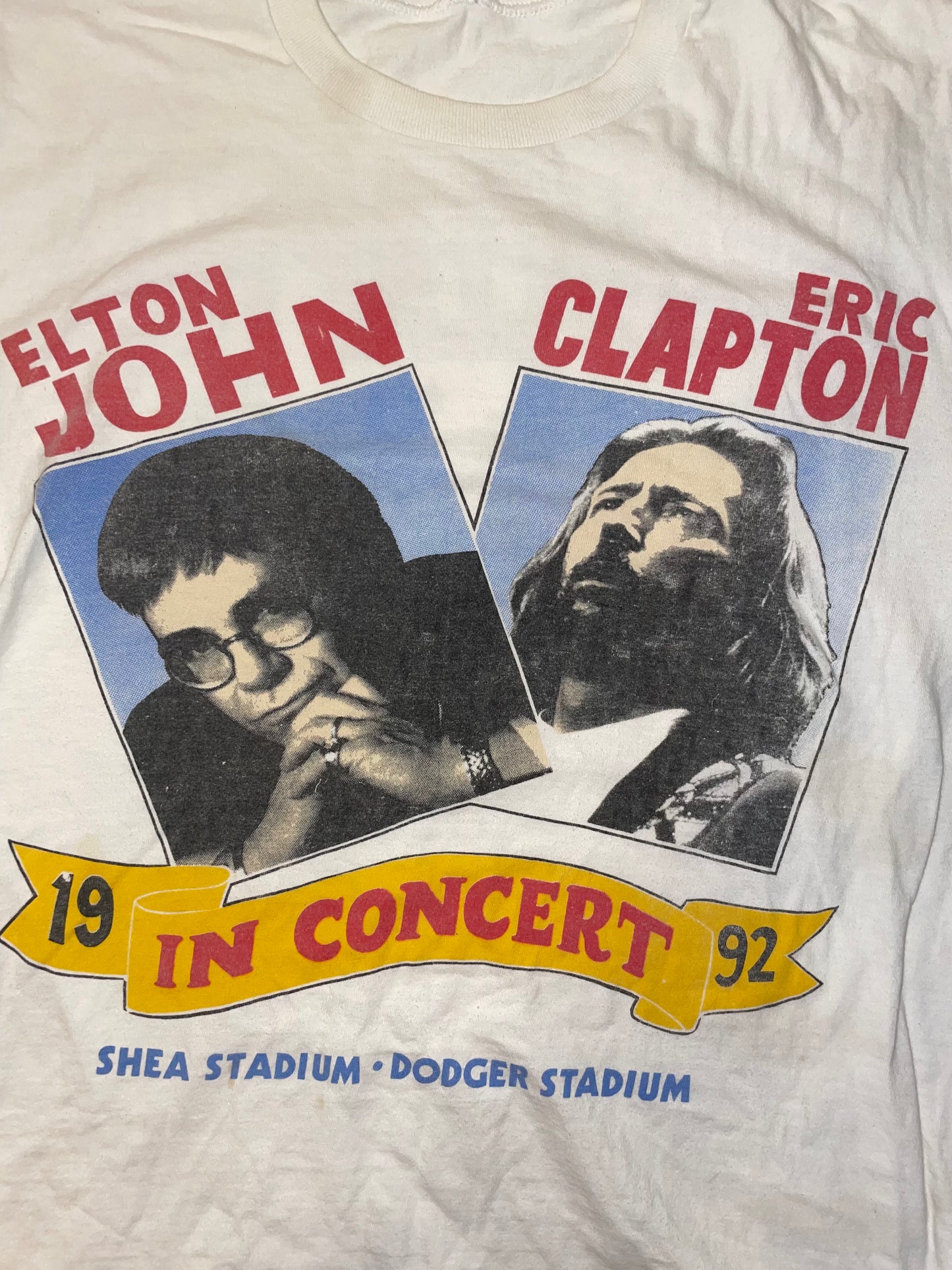 Vintage 10992 Elton John Eric Clapton Stadium series concert T shirt