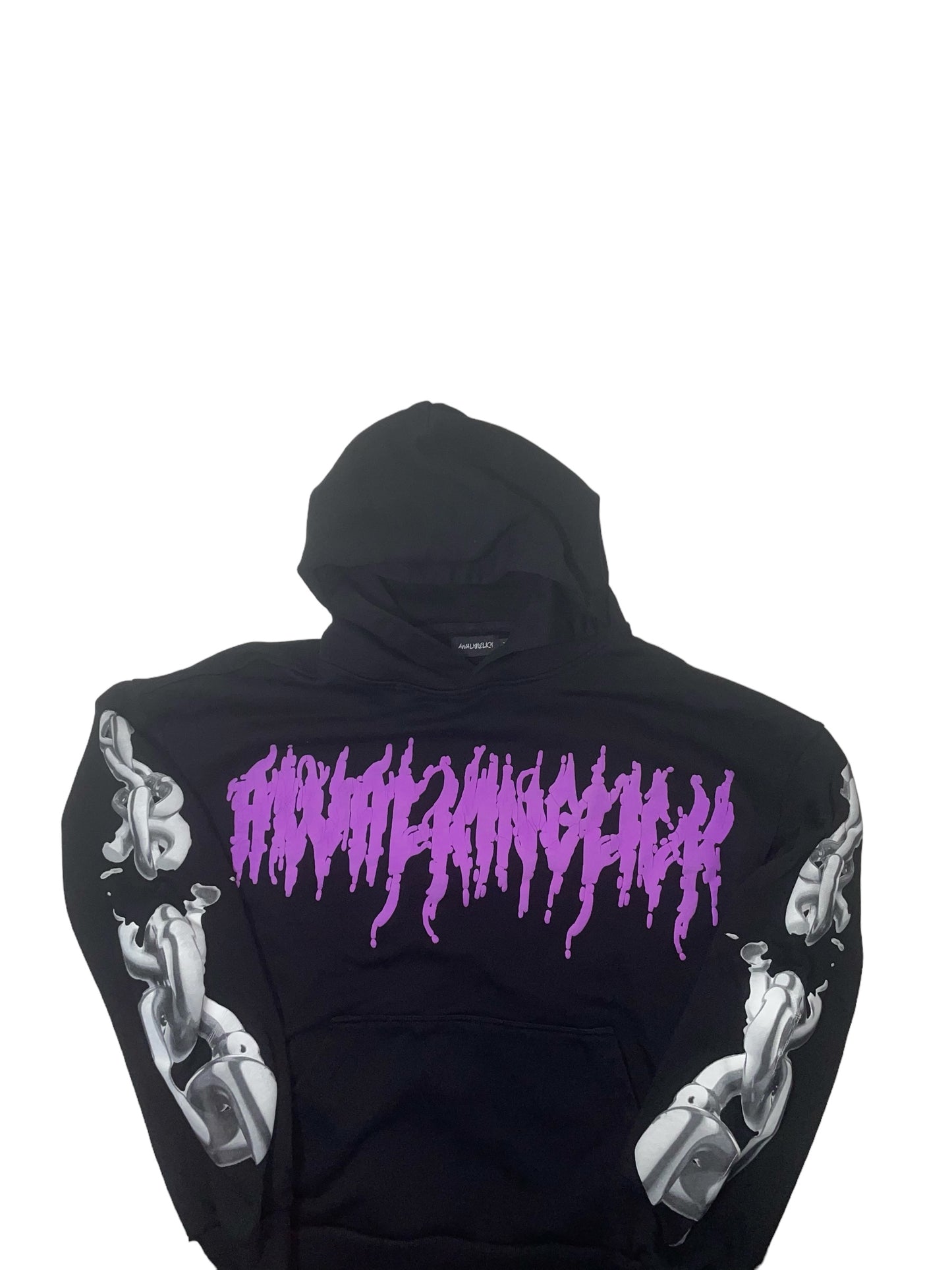 Awalkinglick puff print hoodie