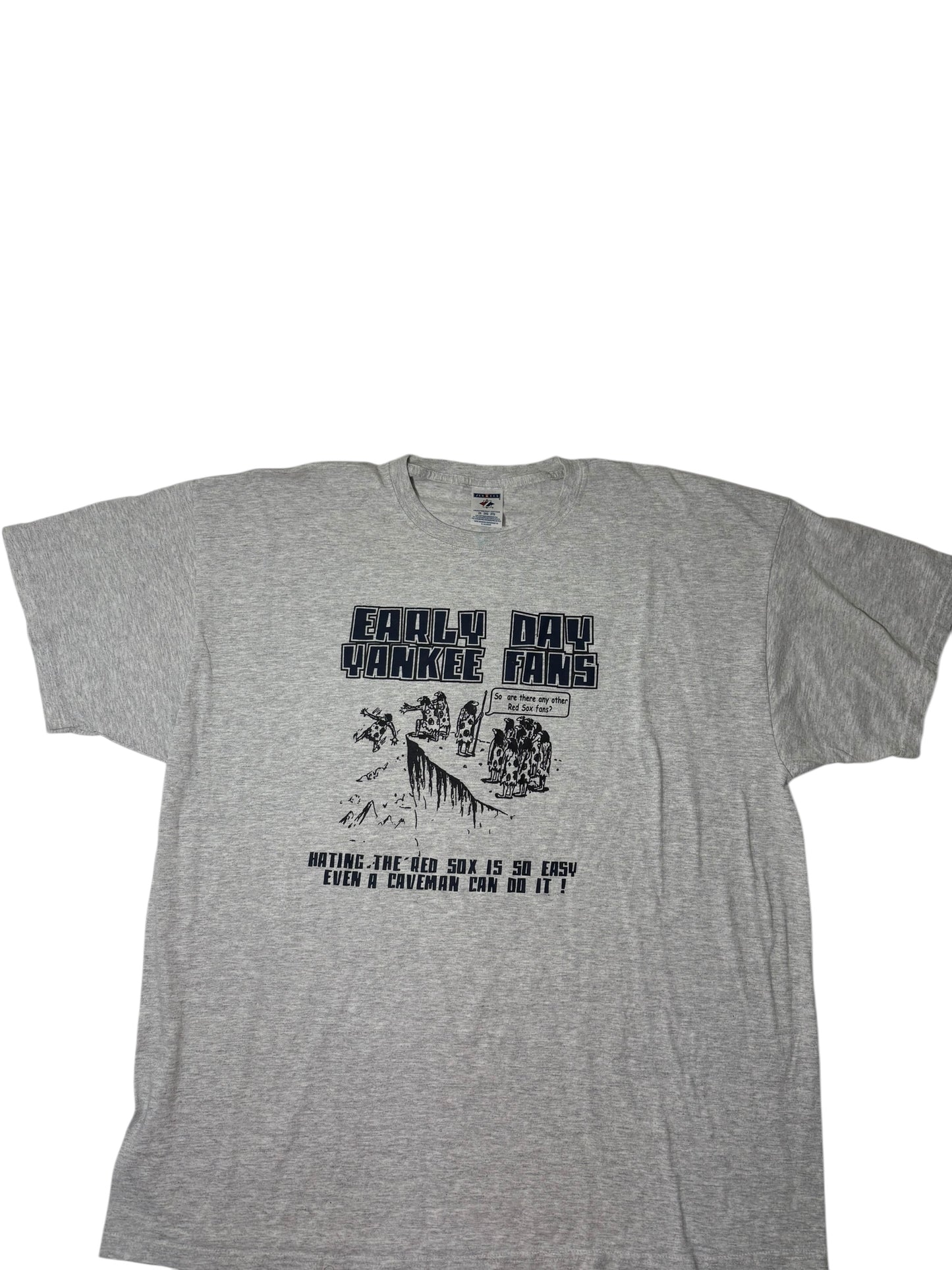 Vintage Y2K caveman Yankees fan tee