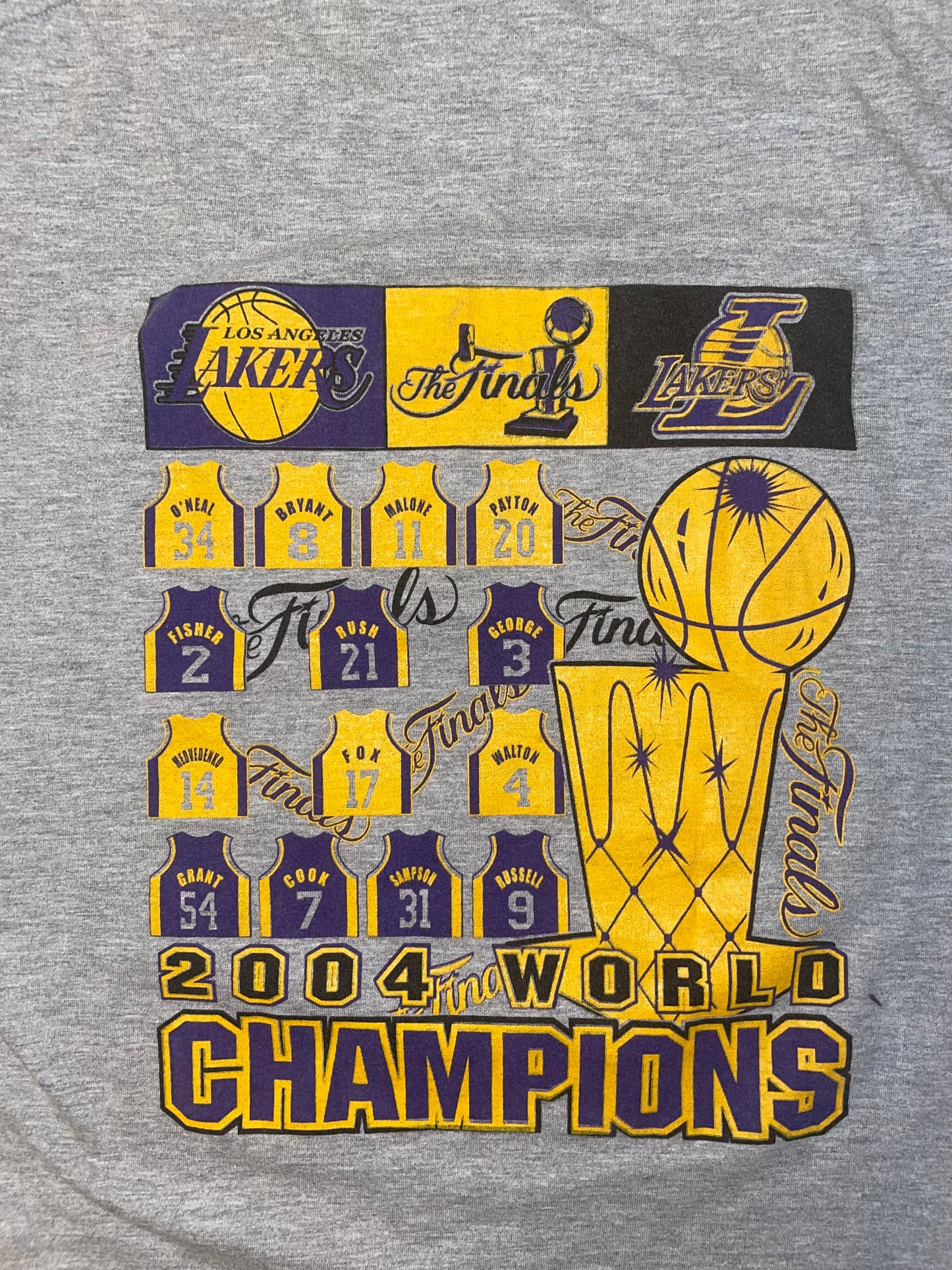 Vintage 2004 Los Angeles Lakers 2004 NBA Champions Misprint T shirt