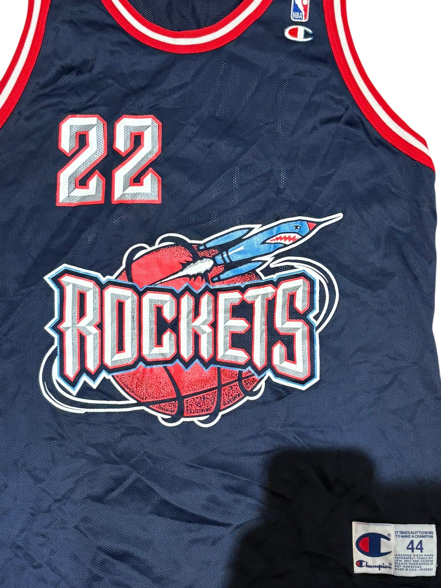 Clyde Drexler Houston Rockets basketball jersey size 44