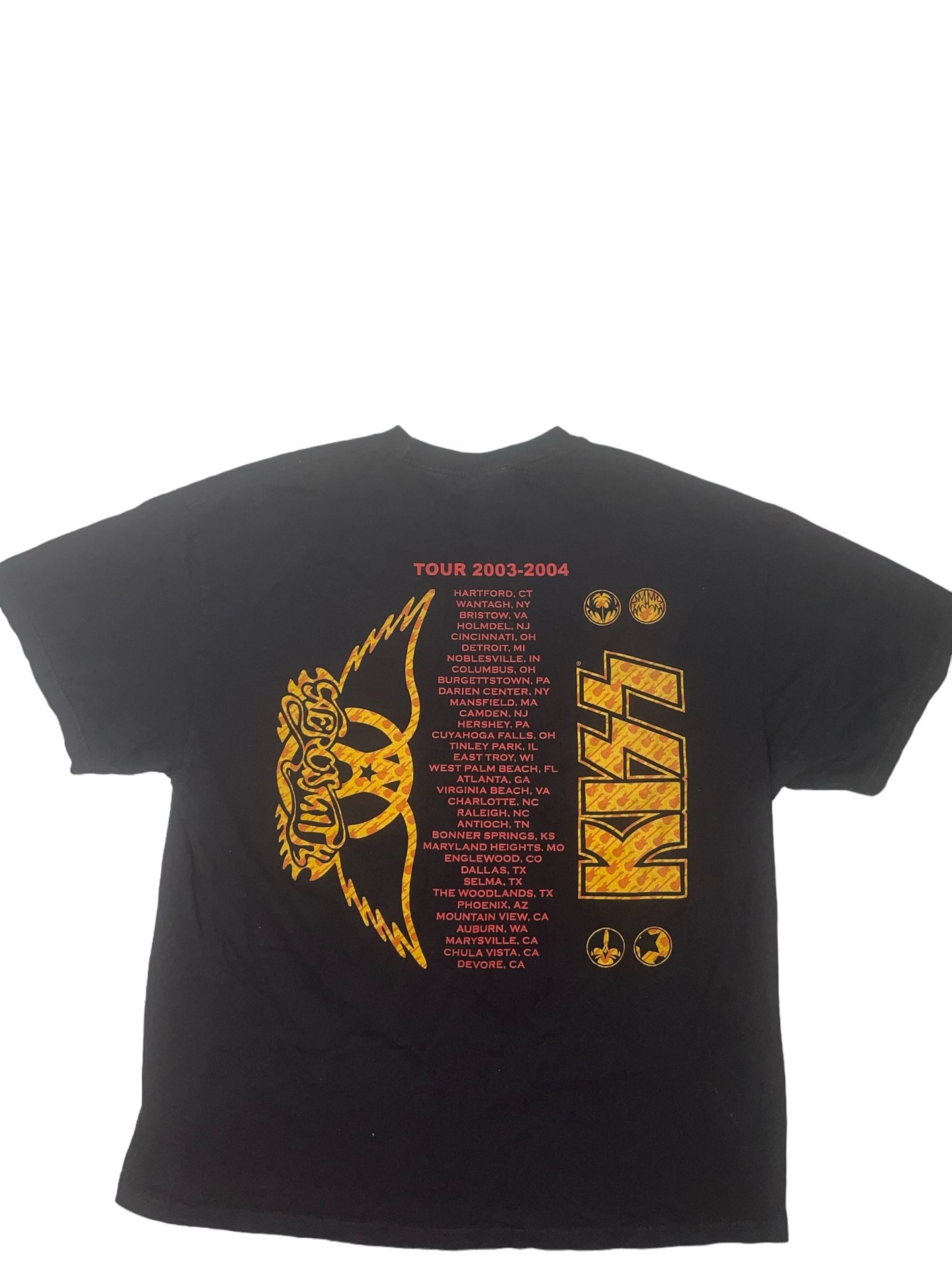 Vintage 2003 Aerosmith KISS tour T shirt