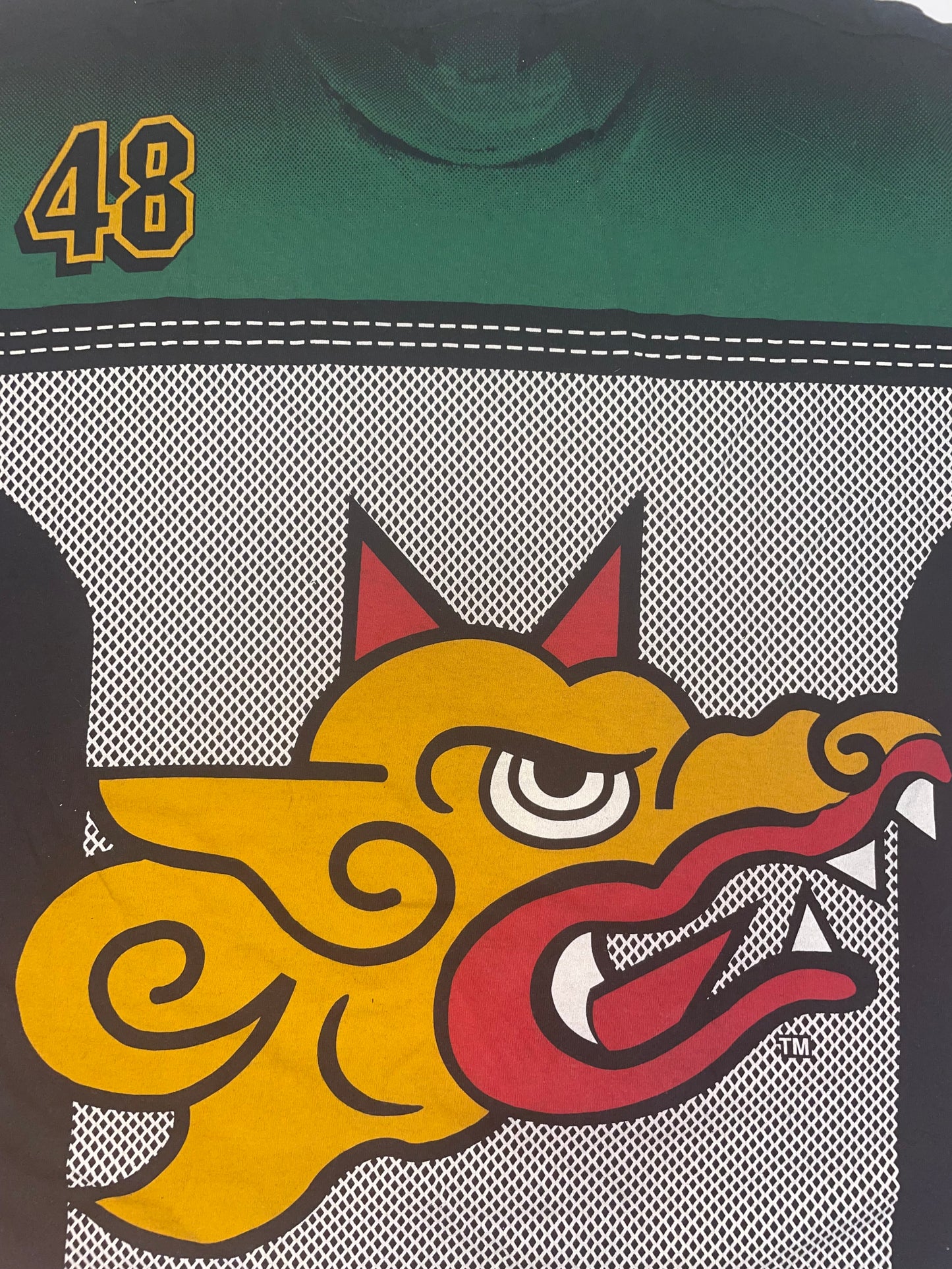 Vintage 1994 Barcelona Dragons All over Print T shirt size Large