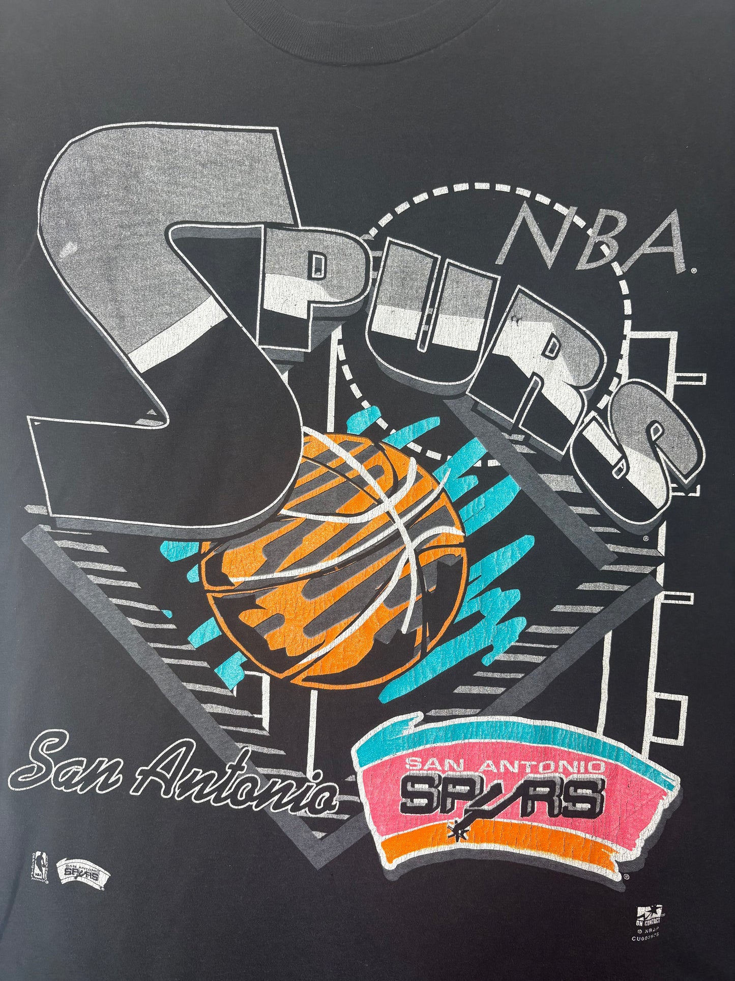Vintage 1990s San Antonio Spurs splash tee