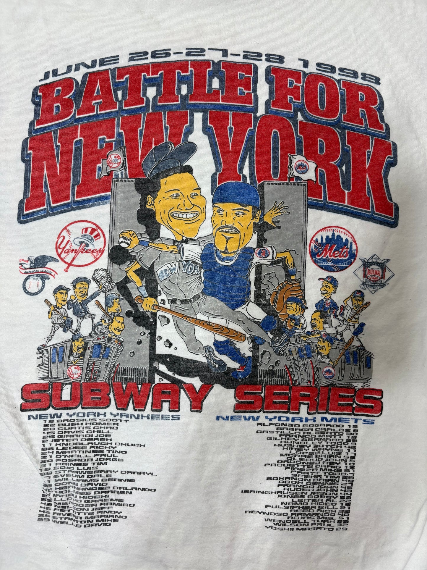 Vintage 1998 battle of New York interleague tee