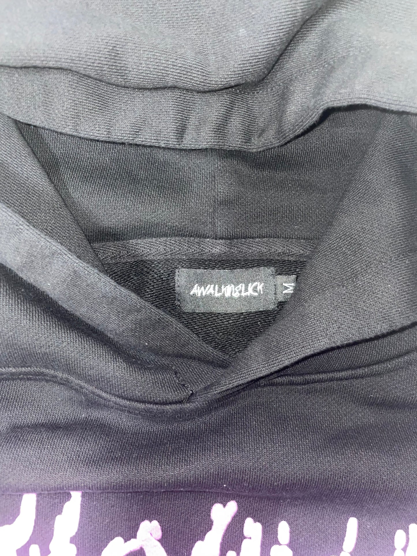 Awalkinglick puff print hoodie