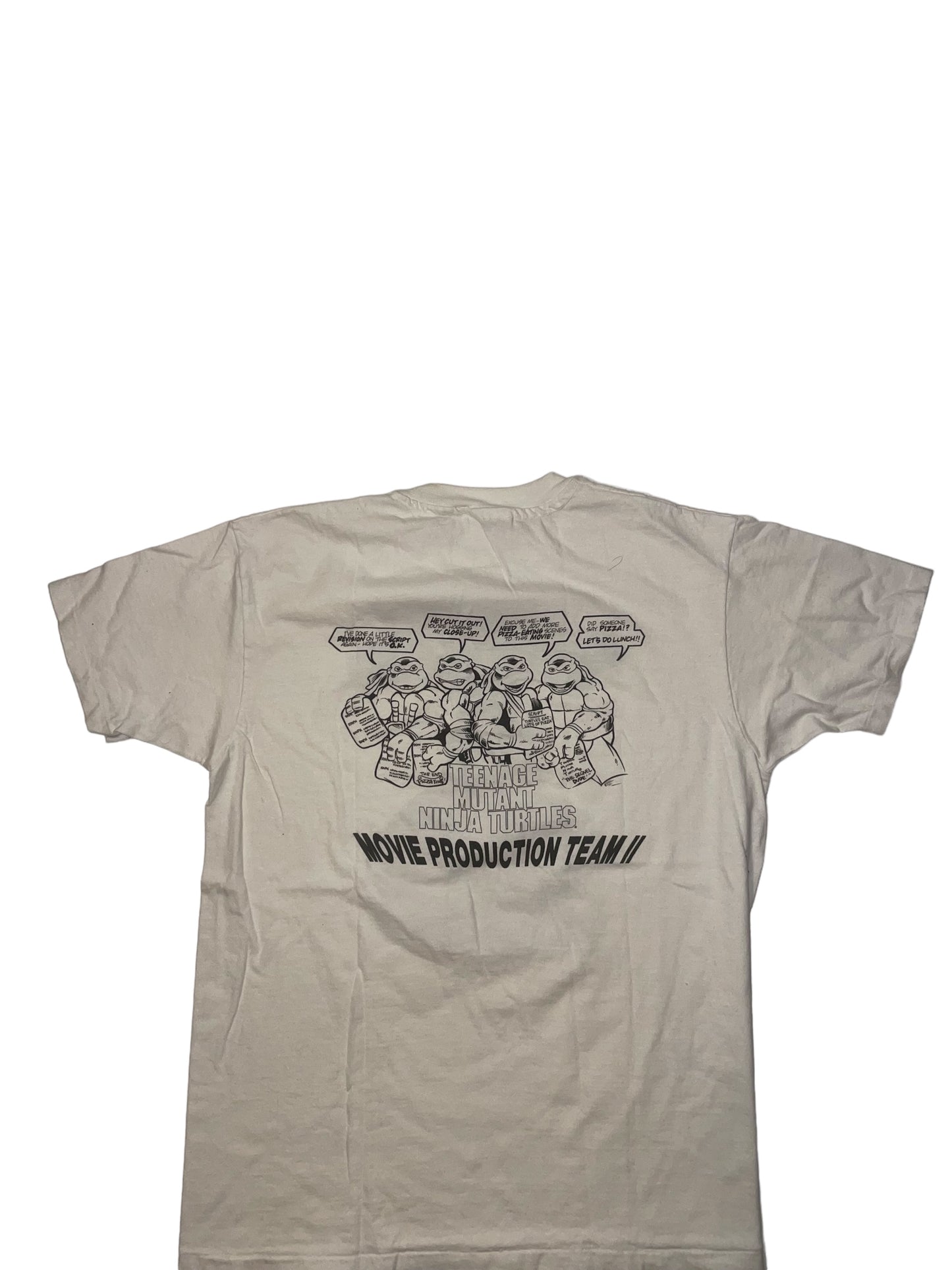 Vintage 1980s Teenage mutant ninja turtles movie promo shirt size Medium