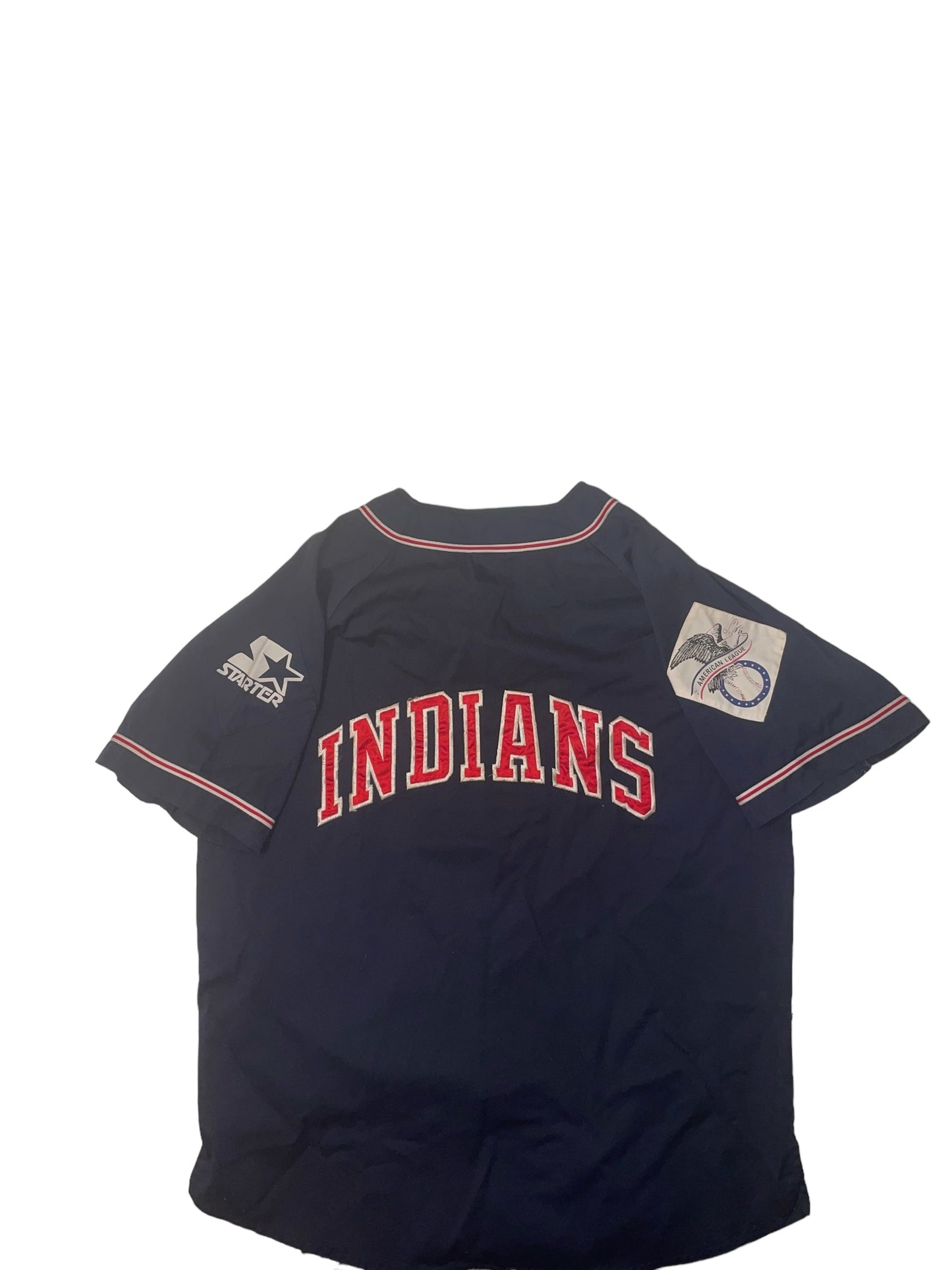 Vintage Cleveland Indians Starter baseball jersey Size Large