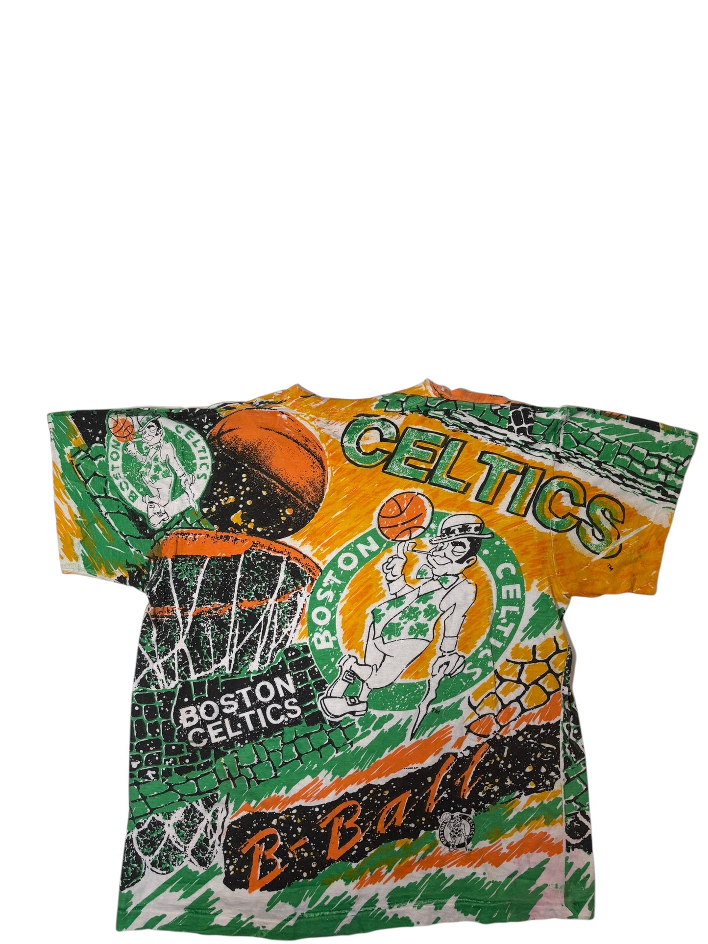 Vintage Boston Celtics all over print tee