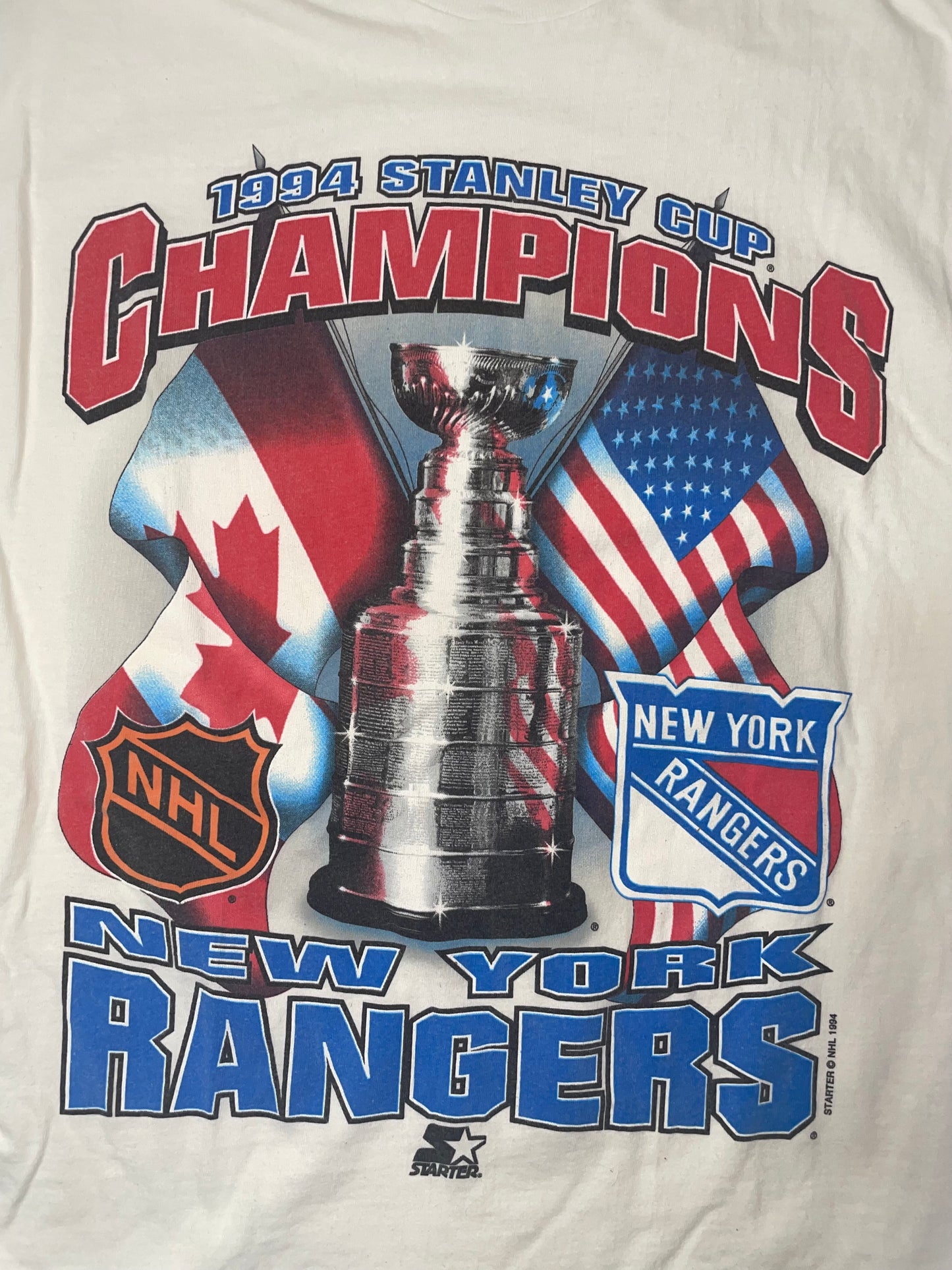 Vintage 1994 New York Rangers Stanley Cup championship t shirt