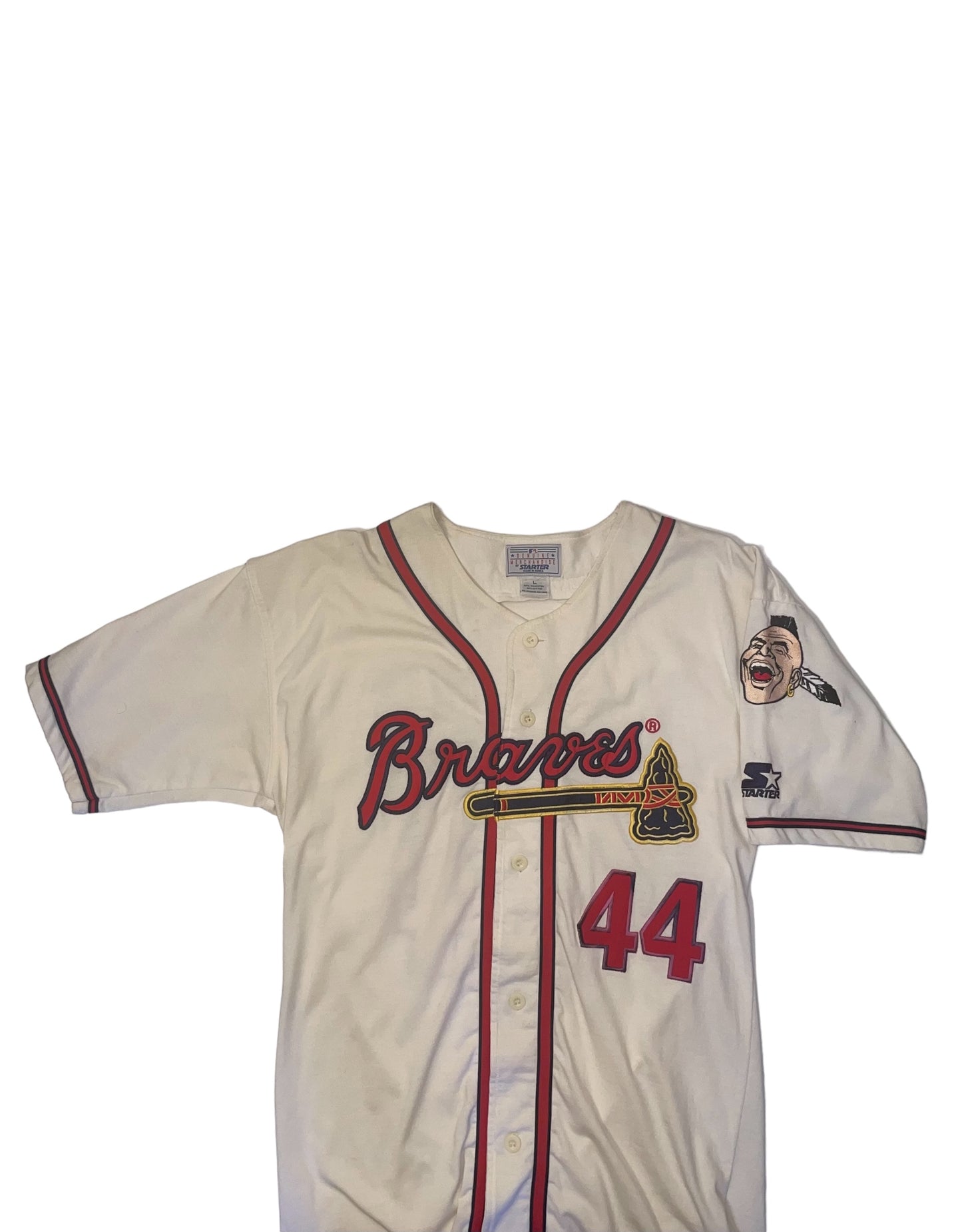 Vintage Hank Aaron Atlanta Braves starter jersey size Large