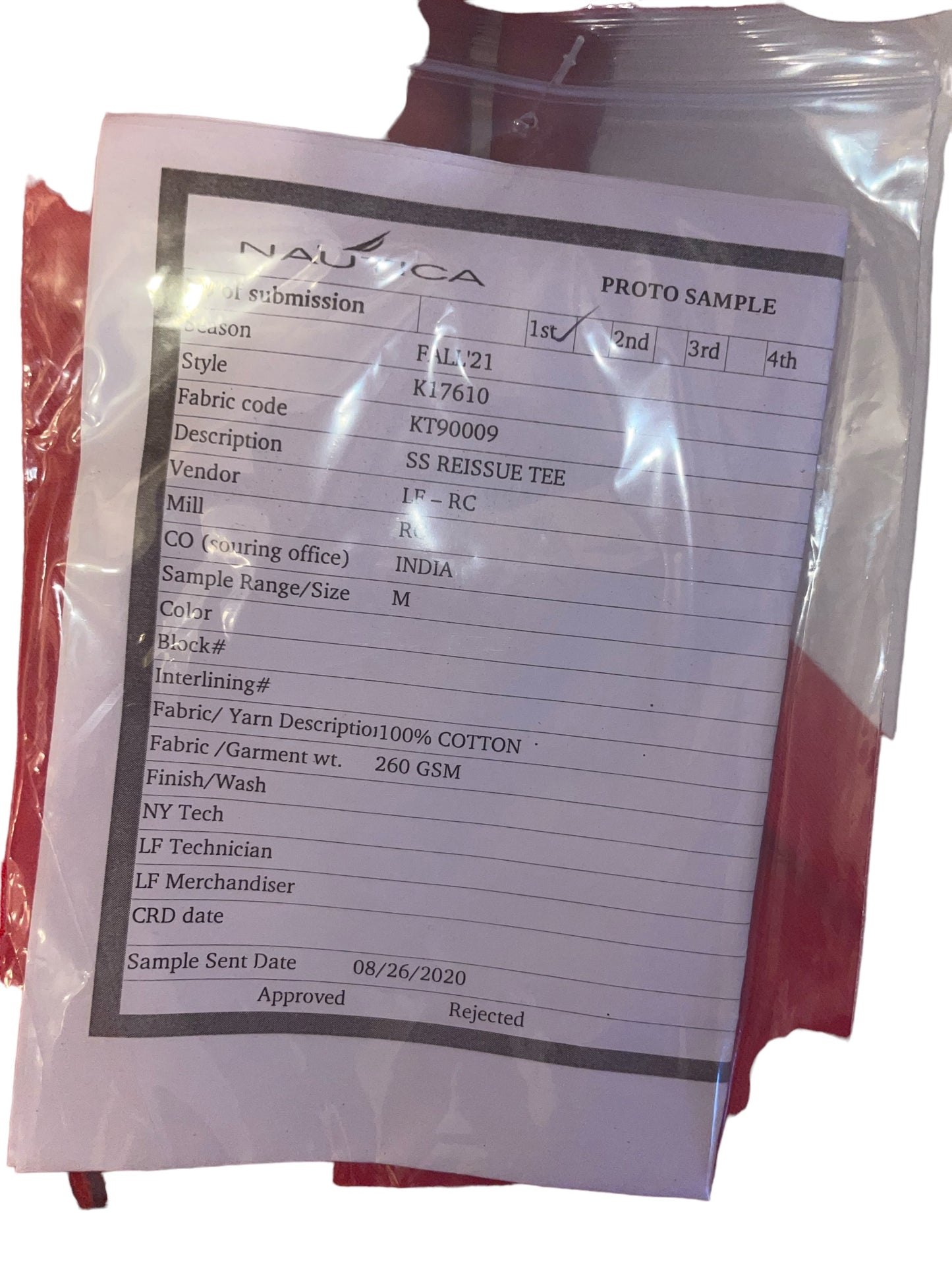 Nautica yacht club sample FW21 T shirt