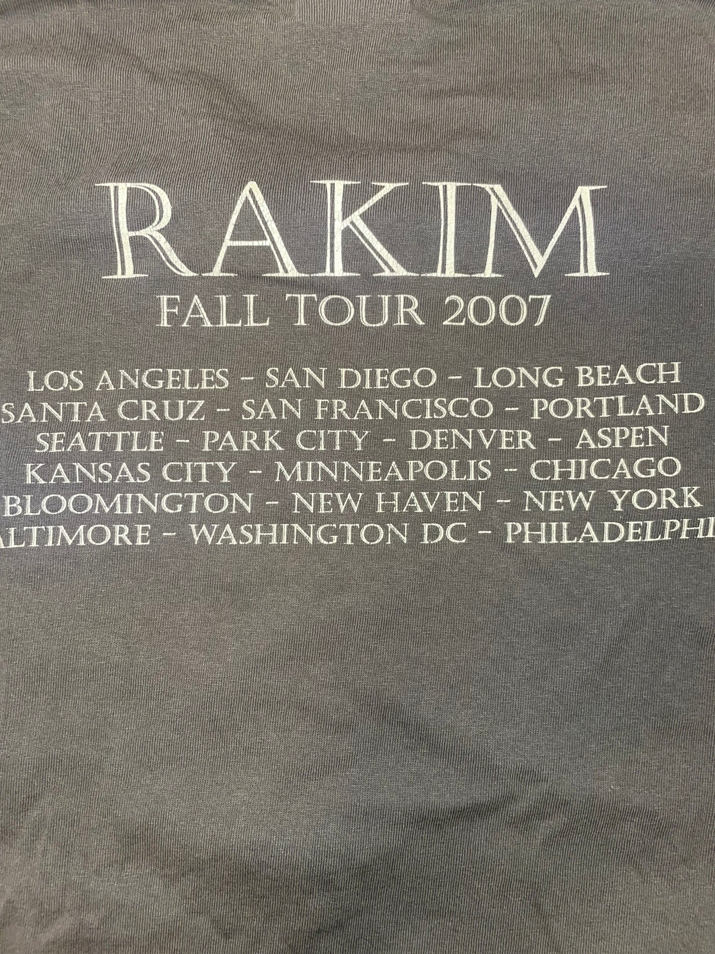 Rakim 2007 solo tour t shirt