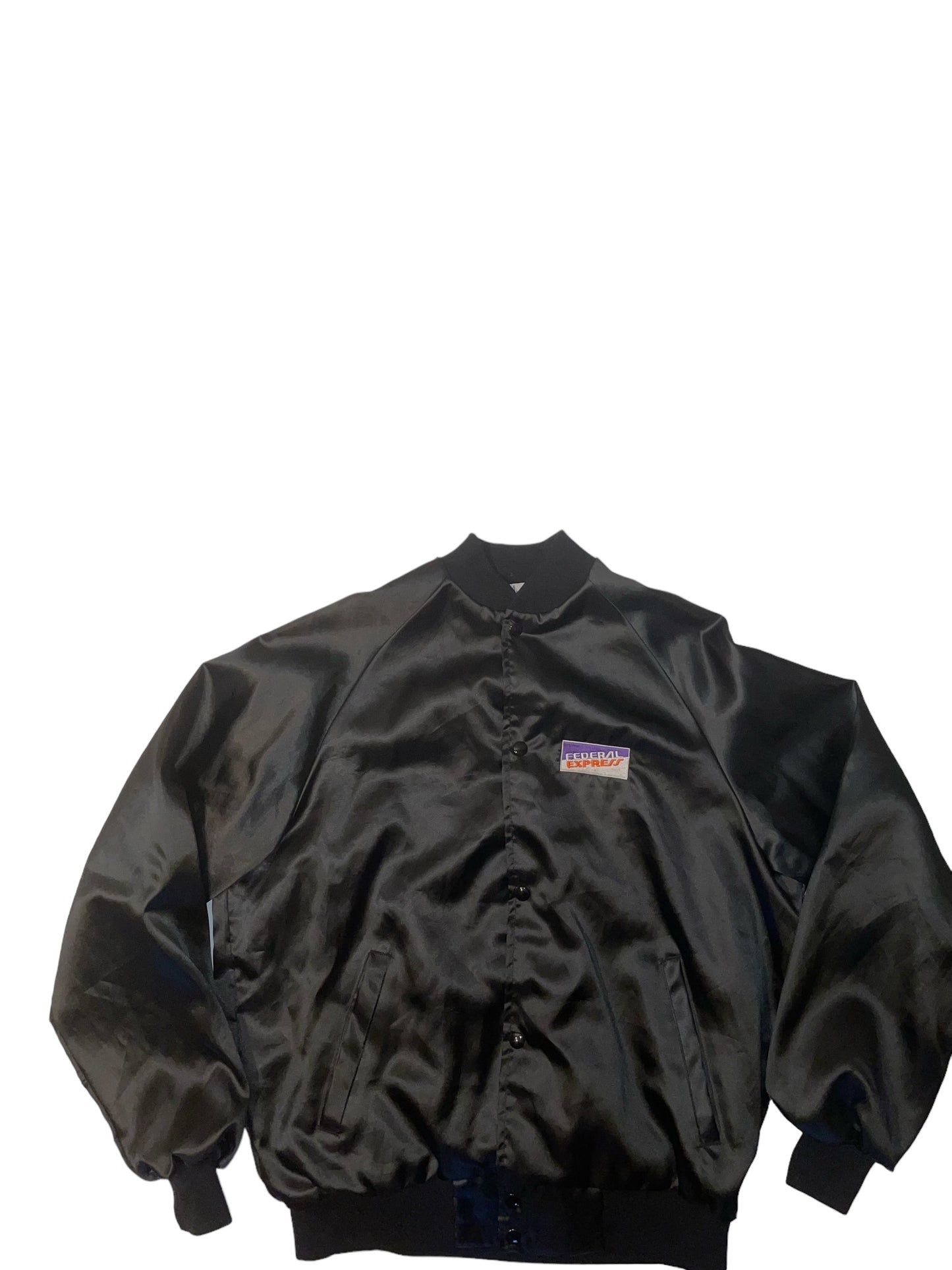 Vintage 1980s FedEx Satin bomber jacket