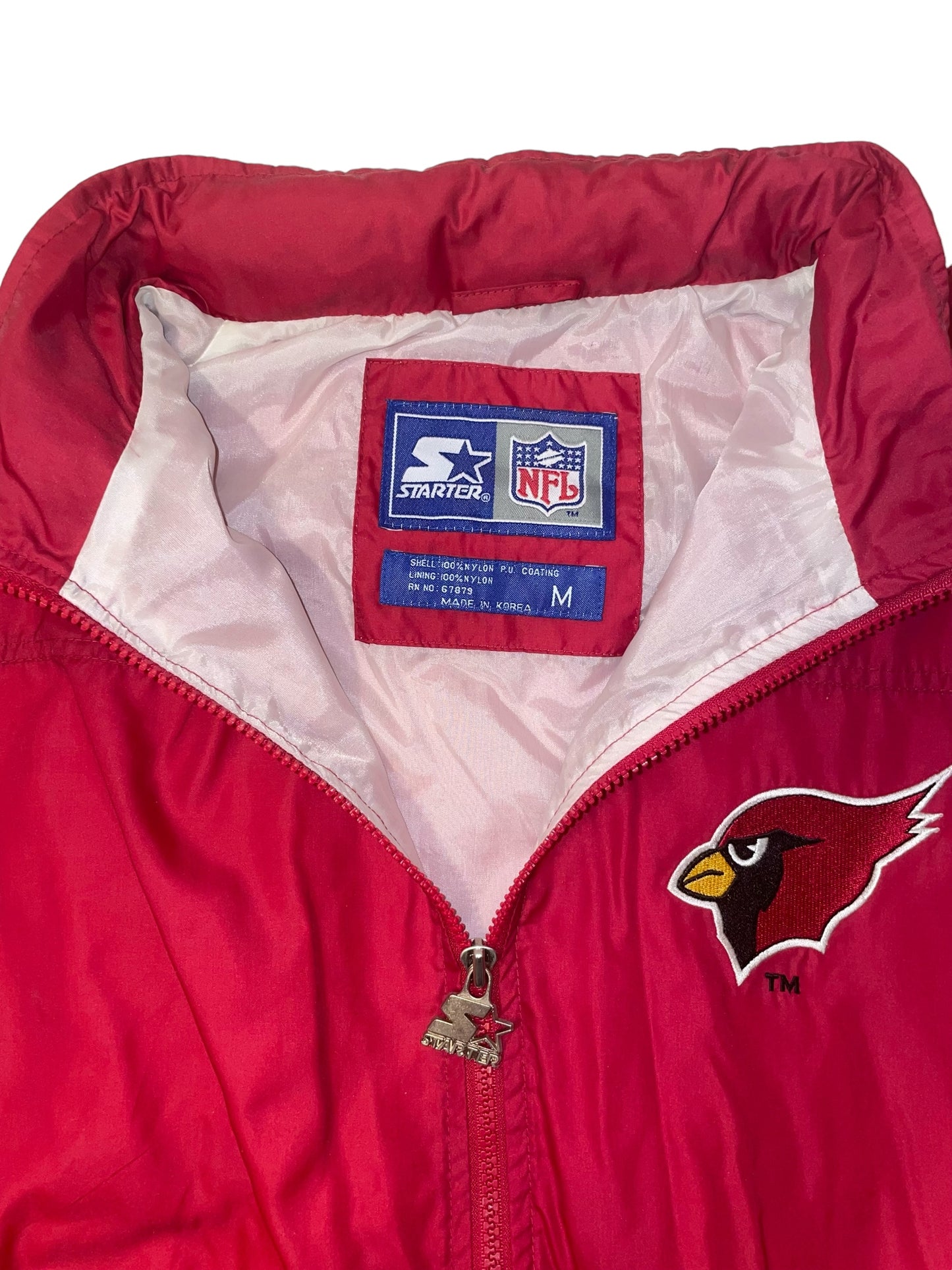 Vintage Arizona Cardinals Windbreaker with hood in collar