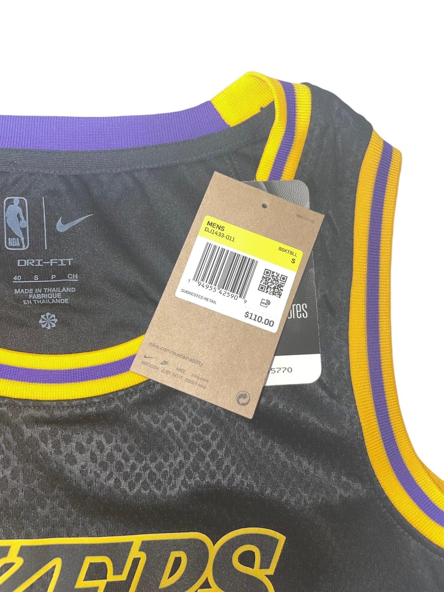 Lebron James Los Angeles Lakers Mamba edition basketball jersey