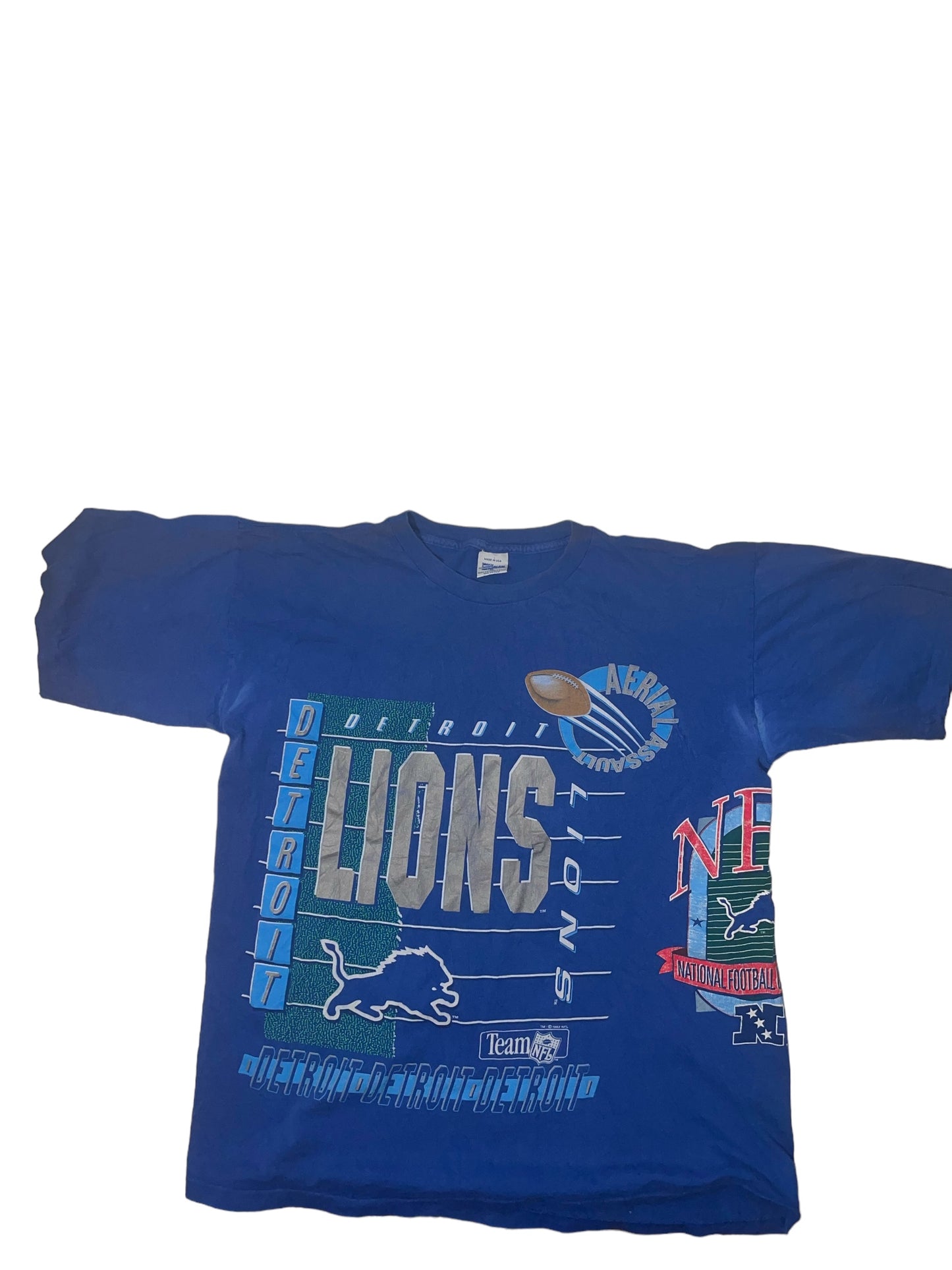 Vintage Aerial assault Detroit lions T shirt