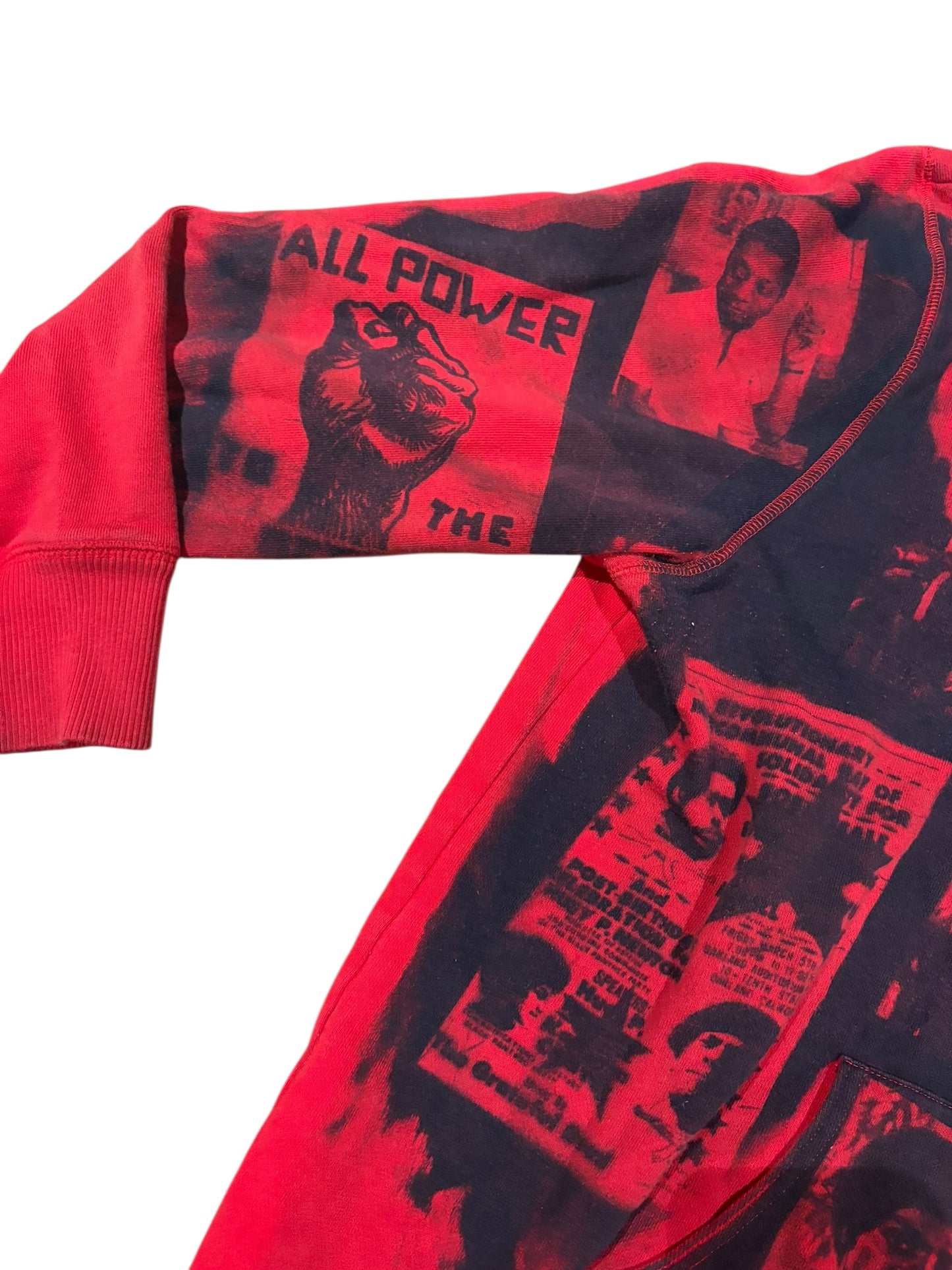 Vintage black power all over print hoodie size 1