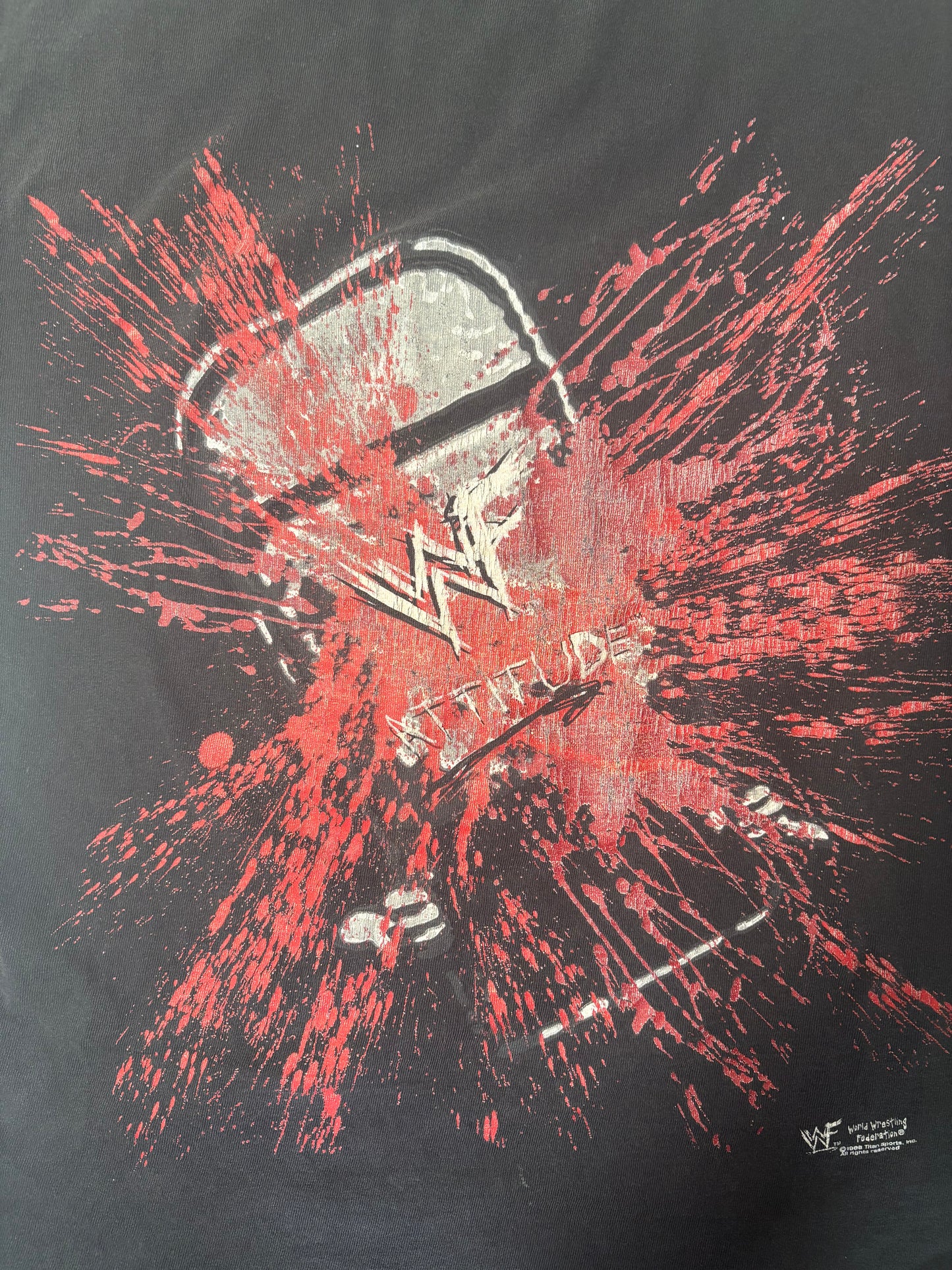Vintage WWF Mankind blood splatter tee