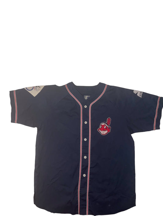 Vintage Cleveland Indians Starter baseball jersey Size Large