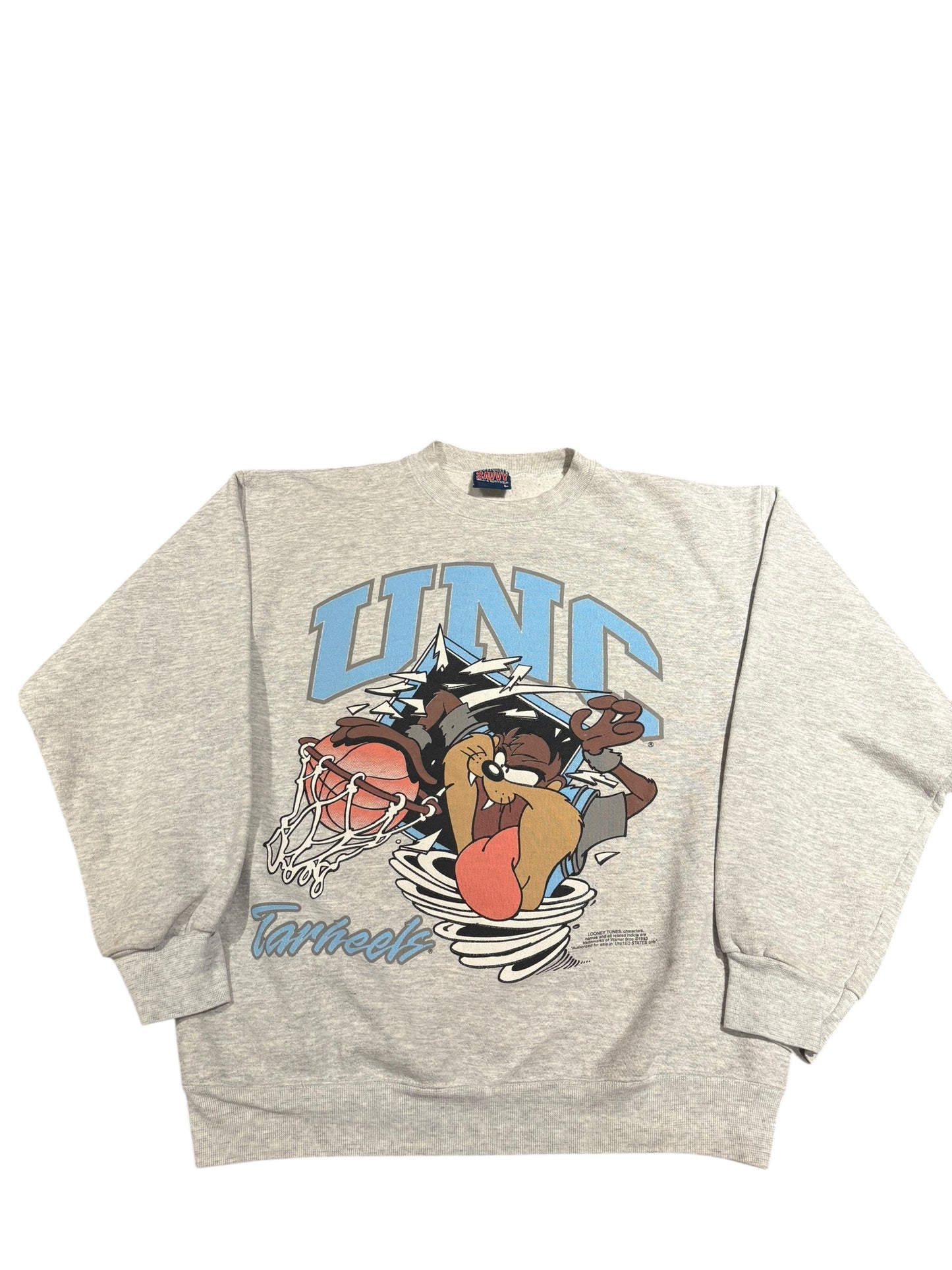 1993 Looney tunes UNC Basketball crewneck