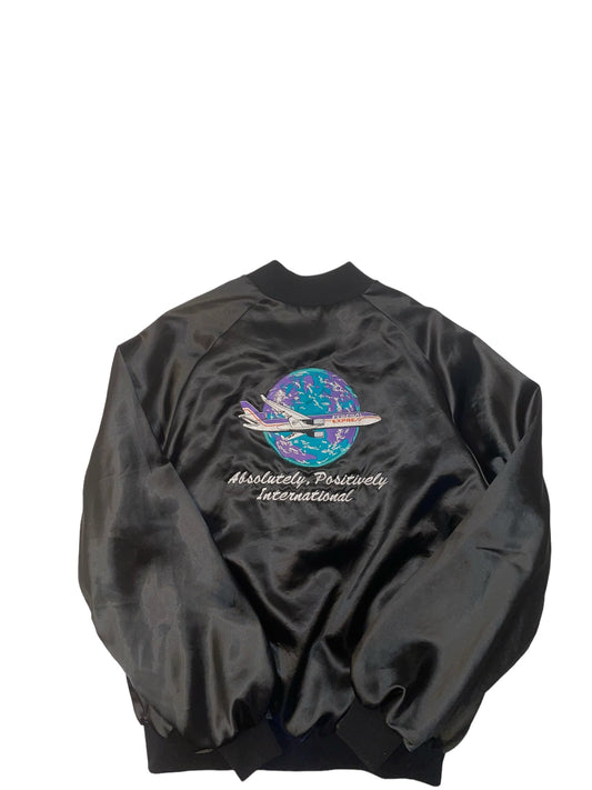 Vintage 1980s FedEx Satin bomber jacket
