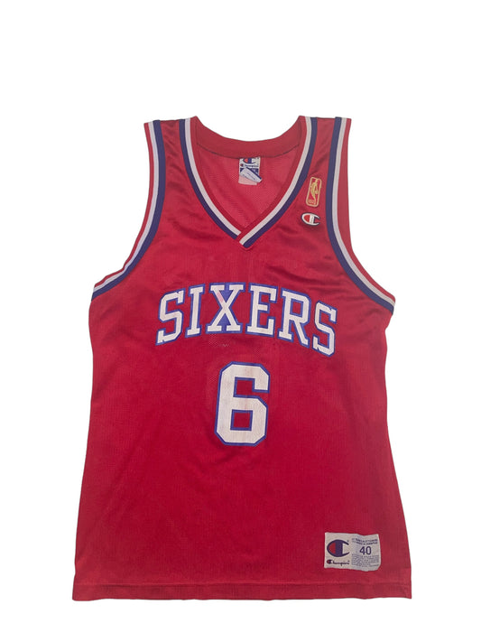 Vintage Julius Erving Philadelphia 76ers 75th anniversary champion jersey size medium