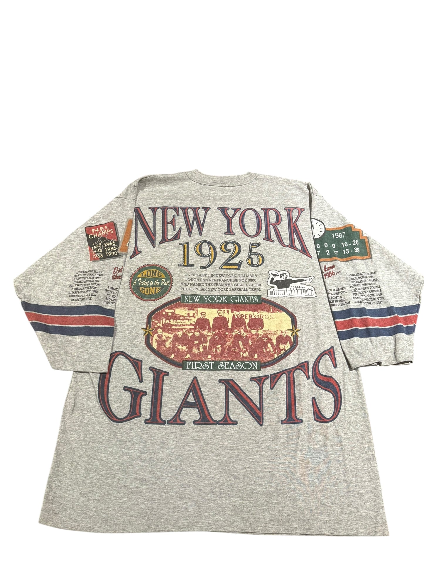 1990s Long gone 3/4 sleeve New York giants tee