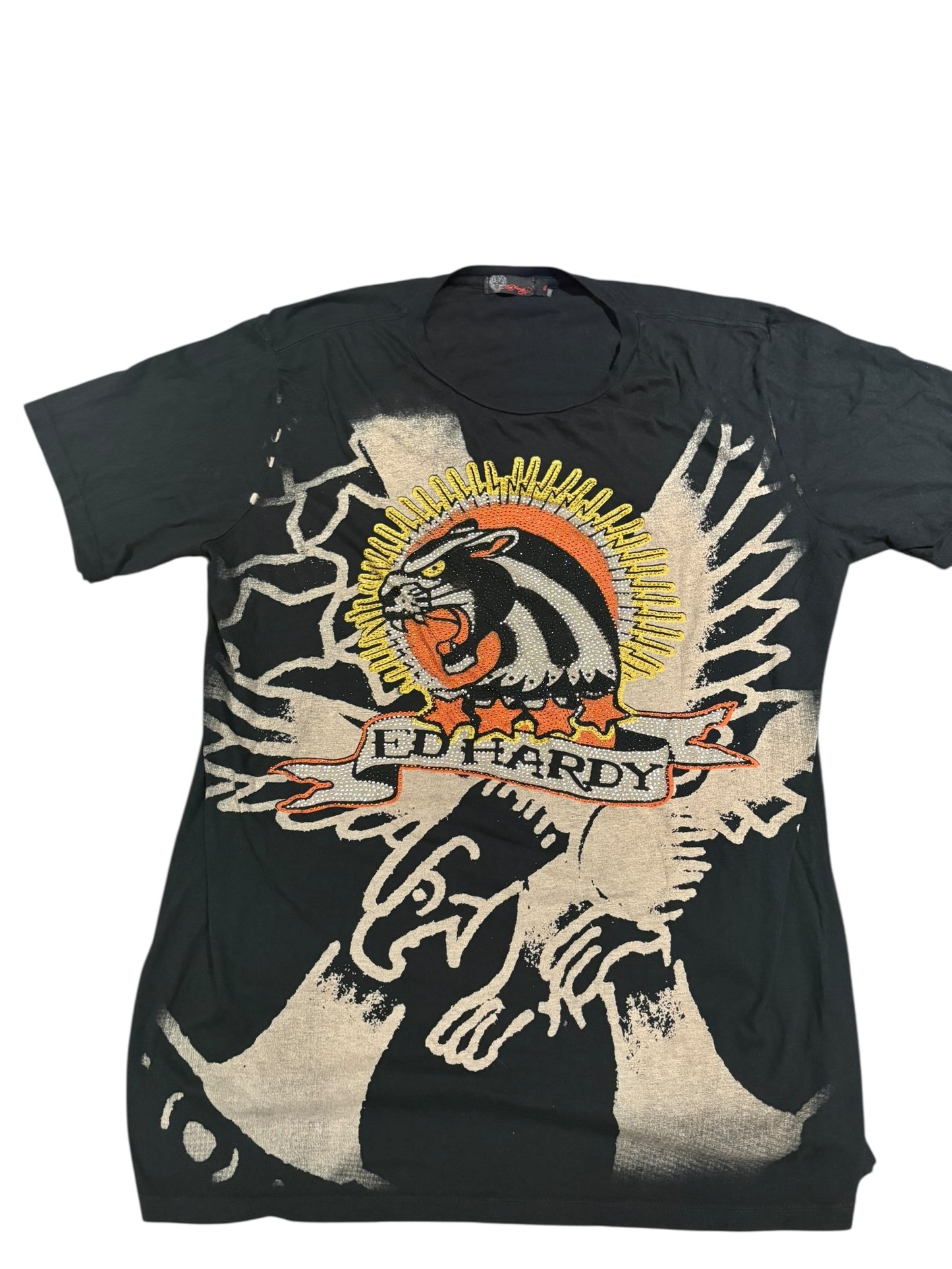 Vintage Ed Hardy studded panther tee