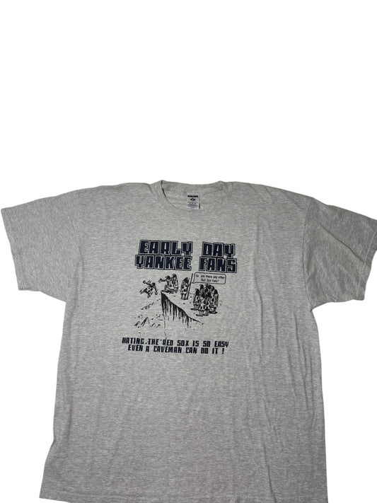 Vintage Y2K caveman Yankees fan tee