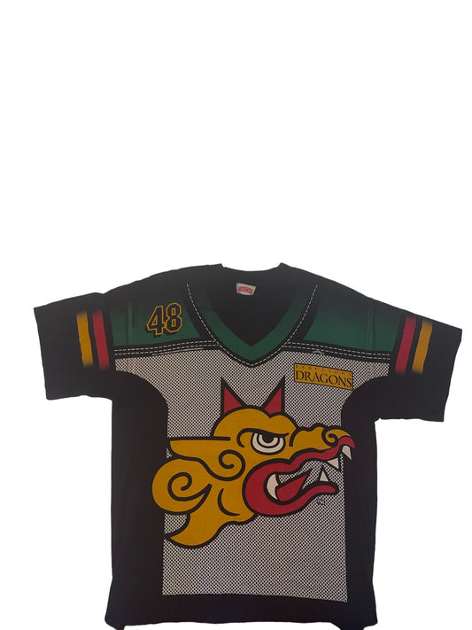 Vintage 1994 Barcelona Dragons All over Print T shirt size Large