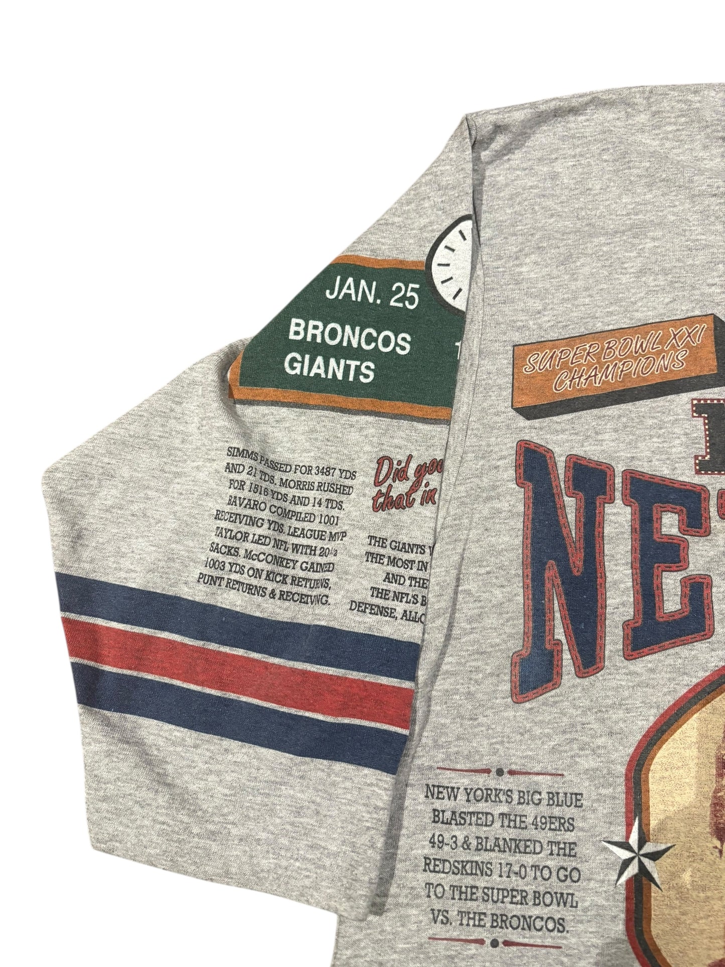 1990s Long gone 3/4 sleeve New York giants tee