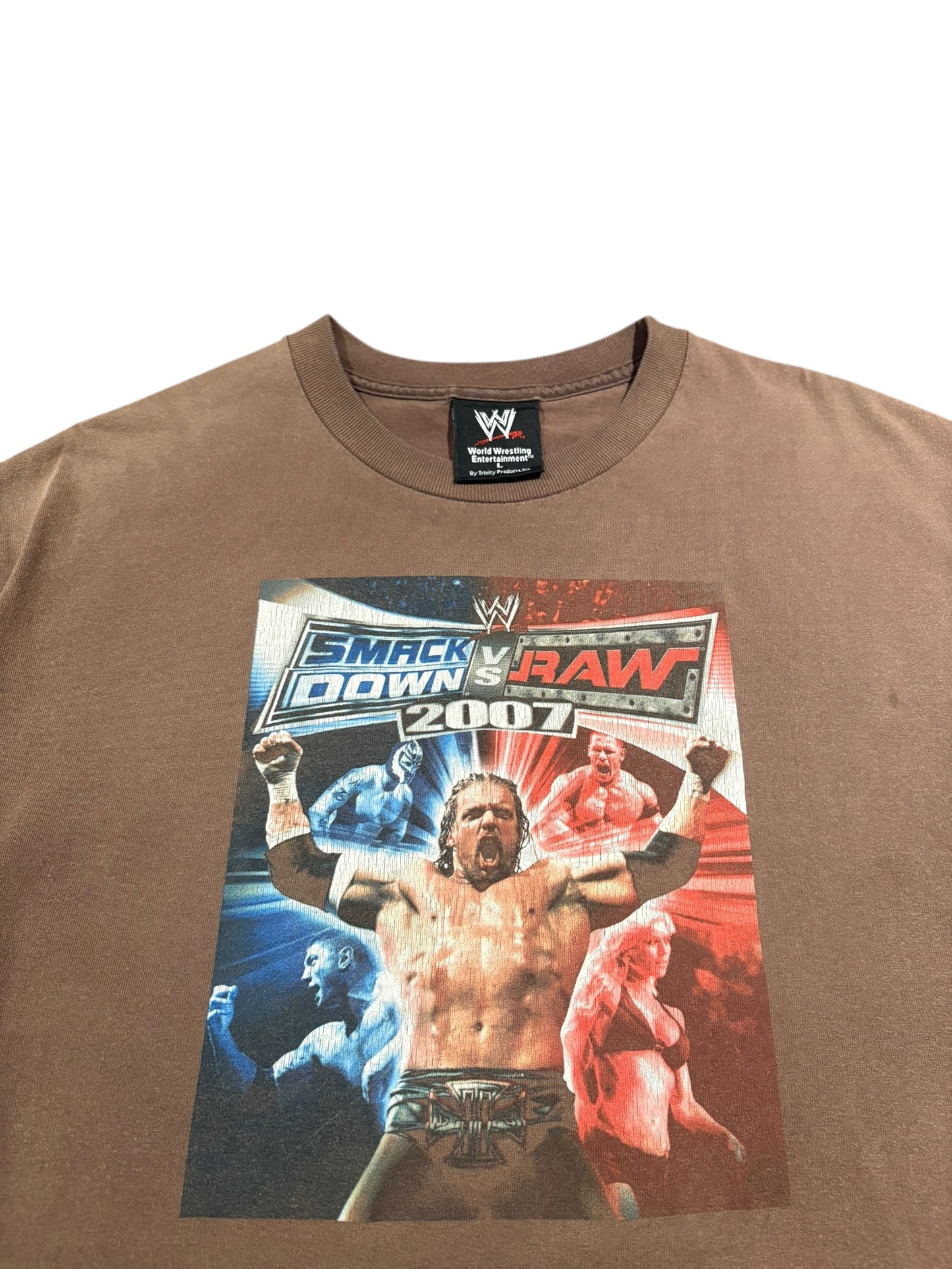 2007 Raw vs smackdown WWE video game promo tee