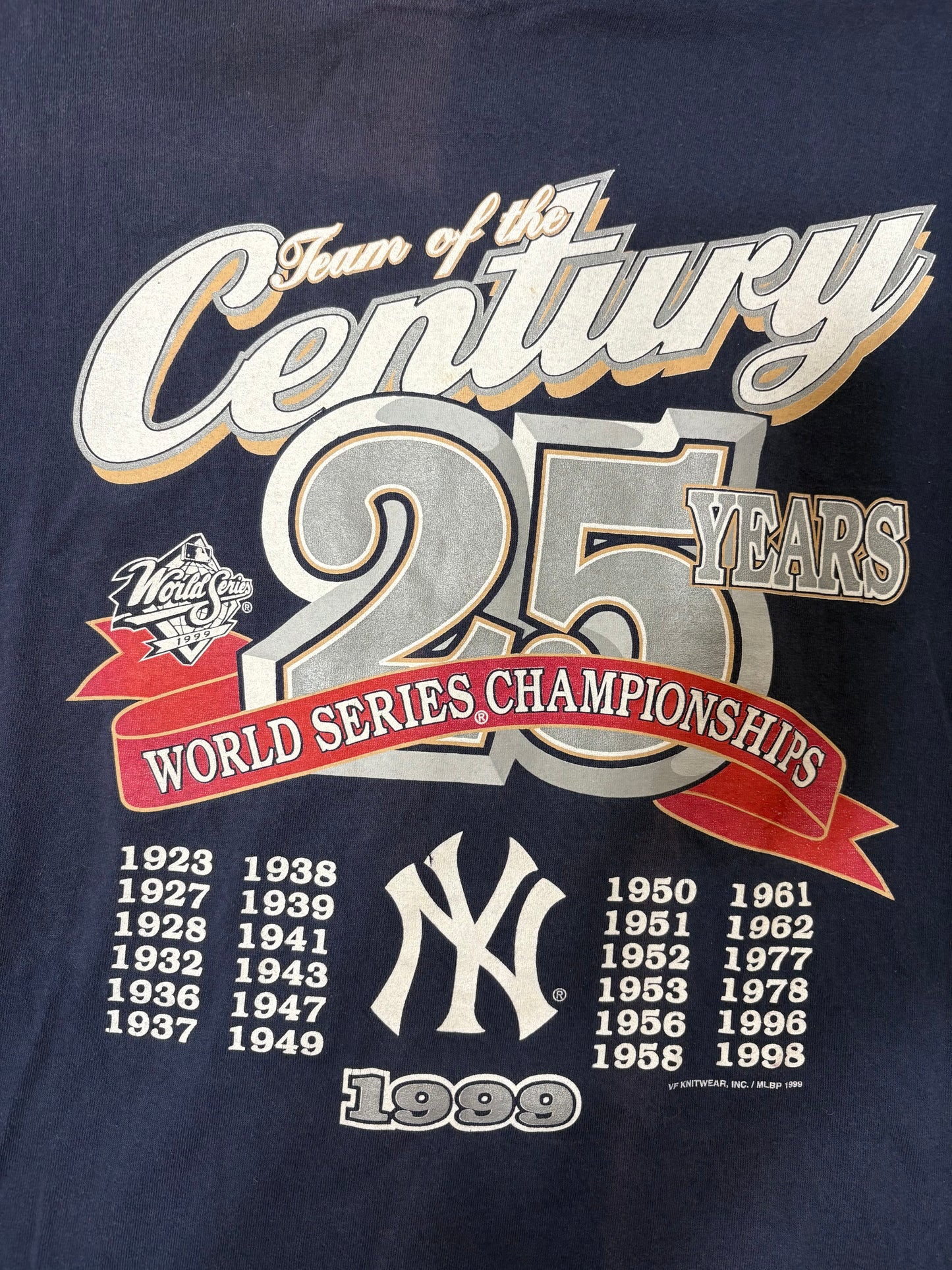 Vintage New York Yankees team of the century tee size XL