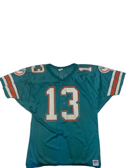 Vintage 1980s Dan Marino Miami Dolphins Football Jersey size Large