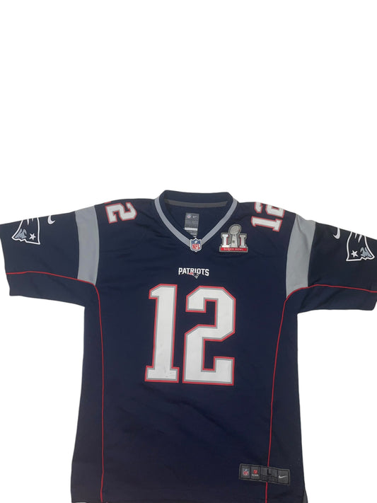 Tom Brady New England Patriots Jersey with Super Bowl patch size Youth Large