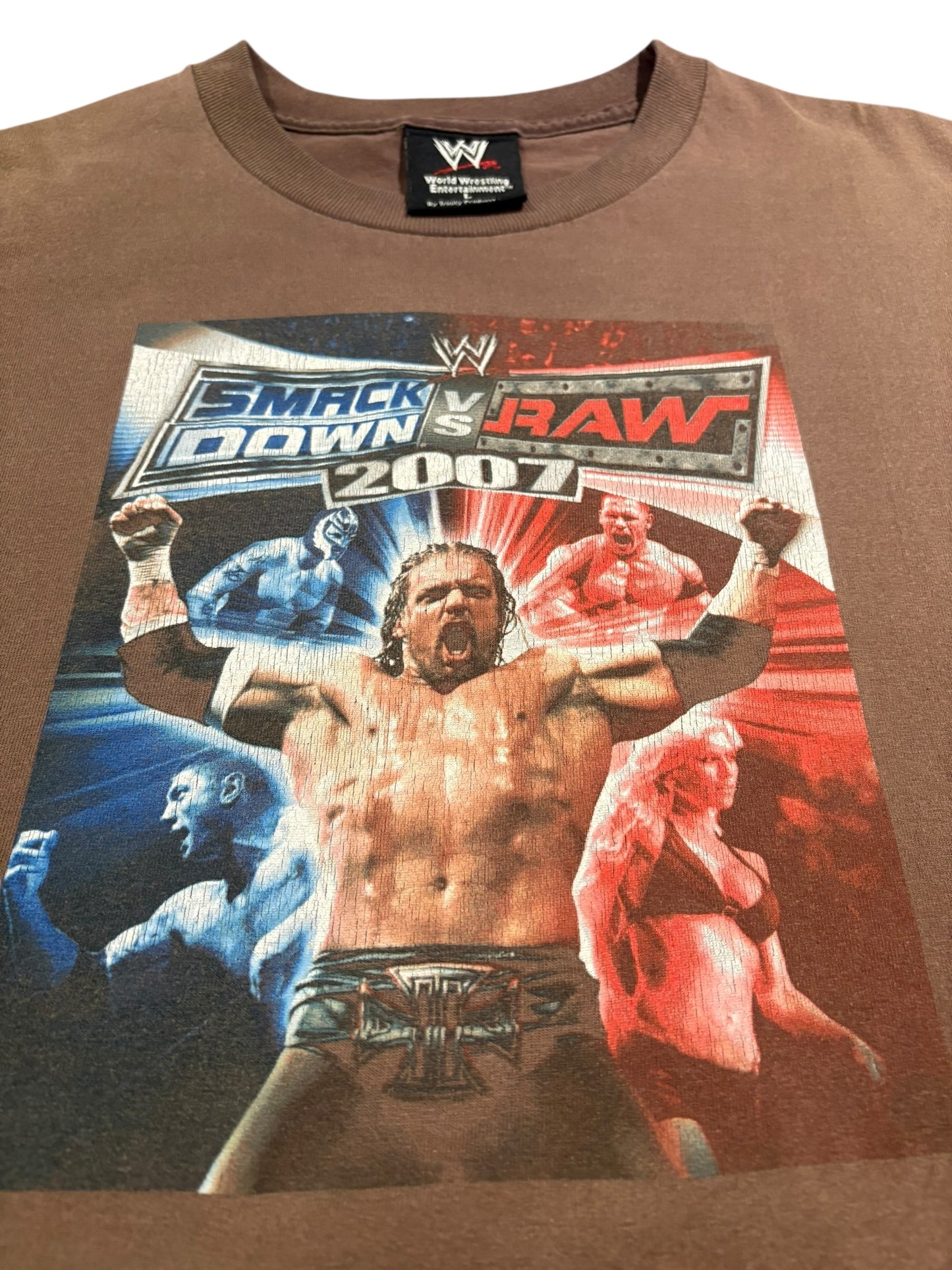 2007 Raw vs smackdown WWE video game promo tee