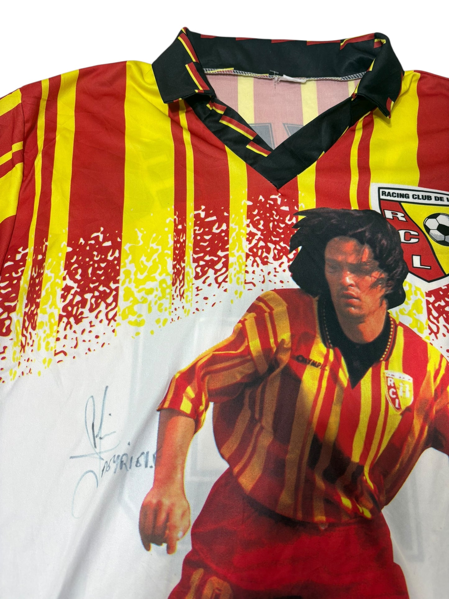 Vintage 1990s RC Lens autographed jersey size L/XL