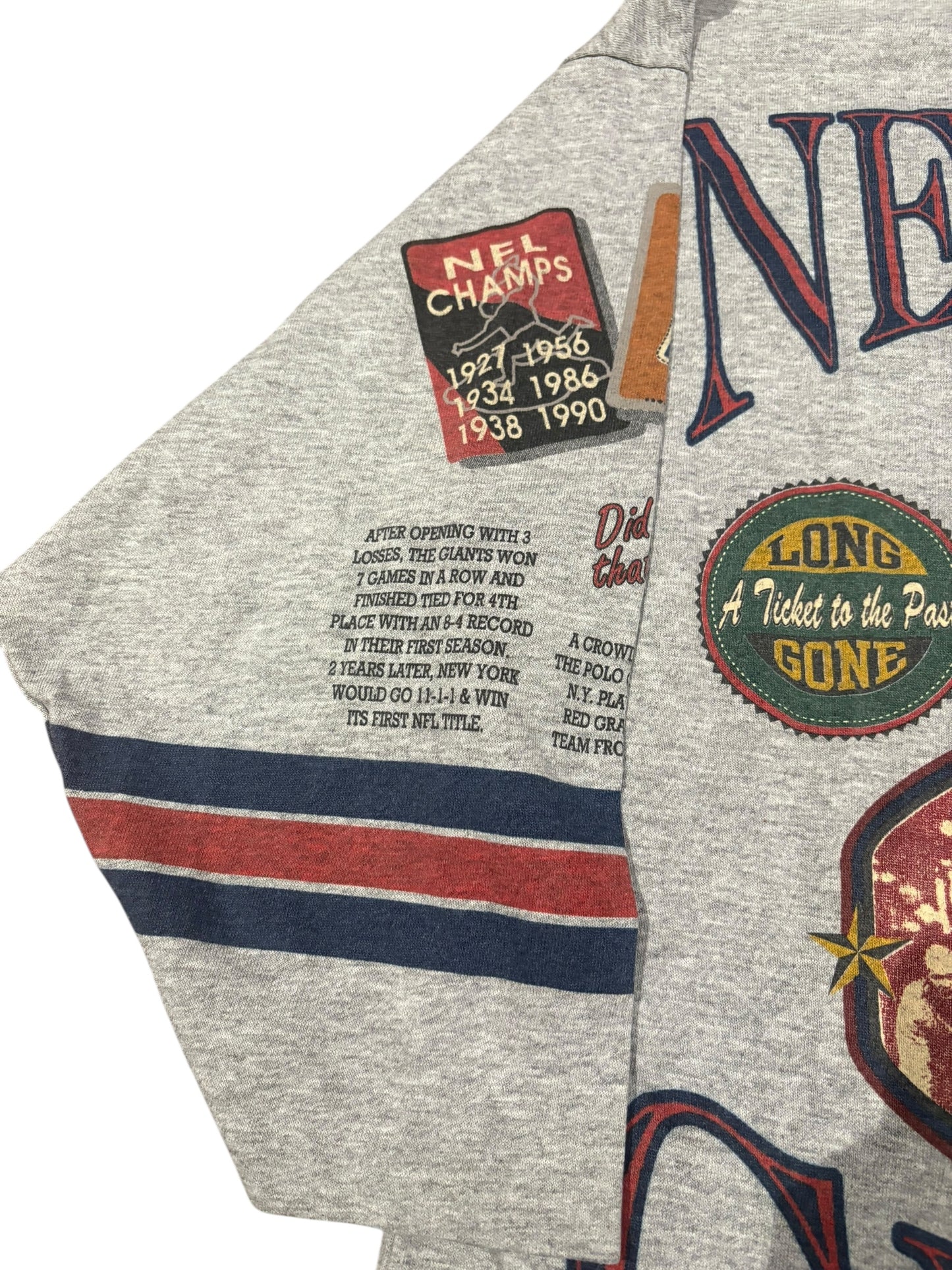1990s Long gone 3/4 sleeve New York giants tee