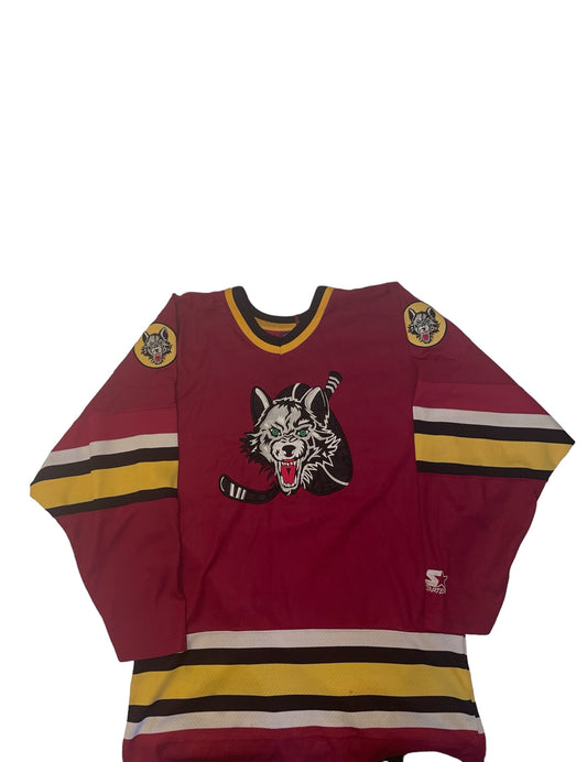 Vintage Chicago Wolves AHL Hockey jersey size medium