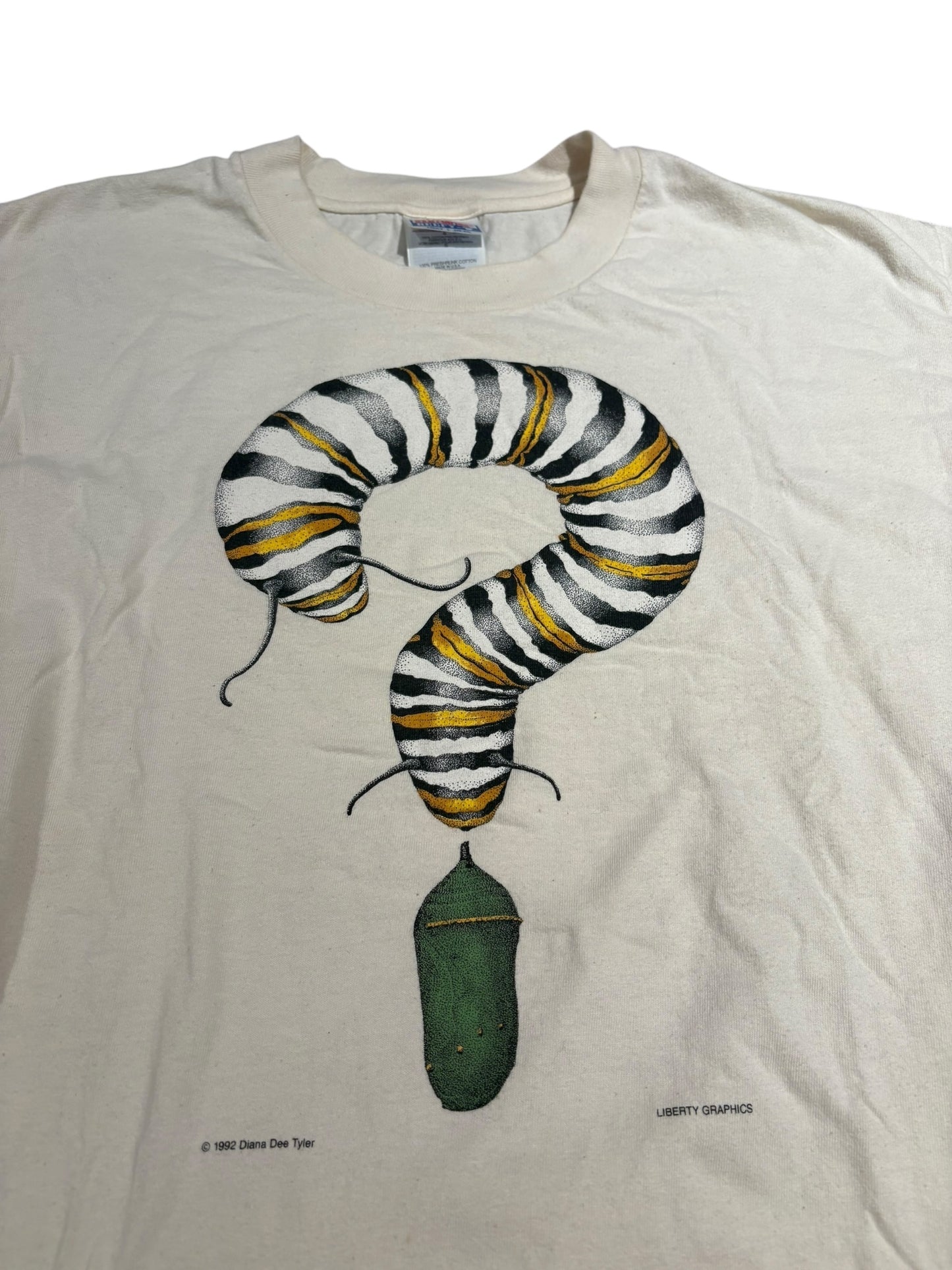 Vintage 1992 caterpillar double sided tee ￼