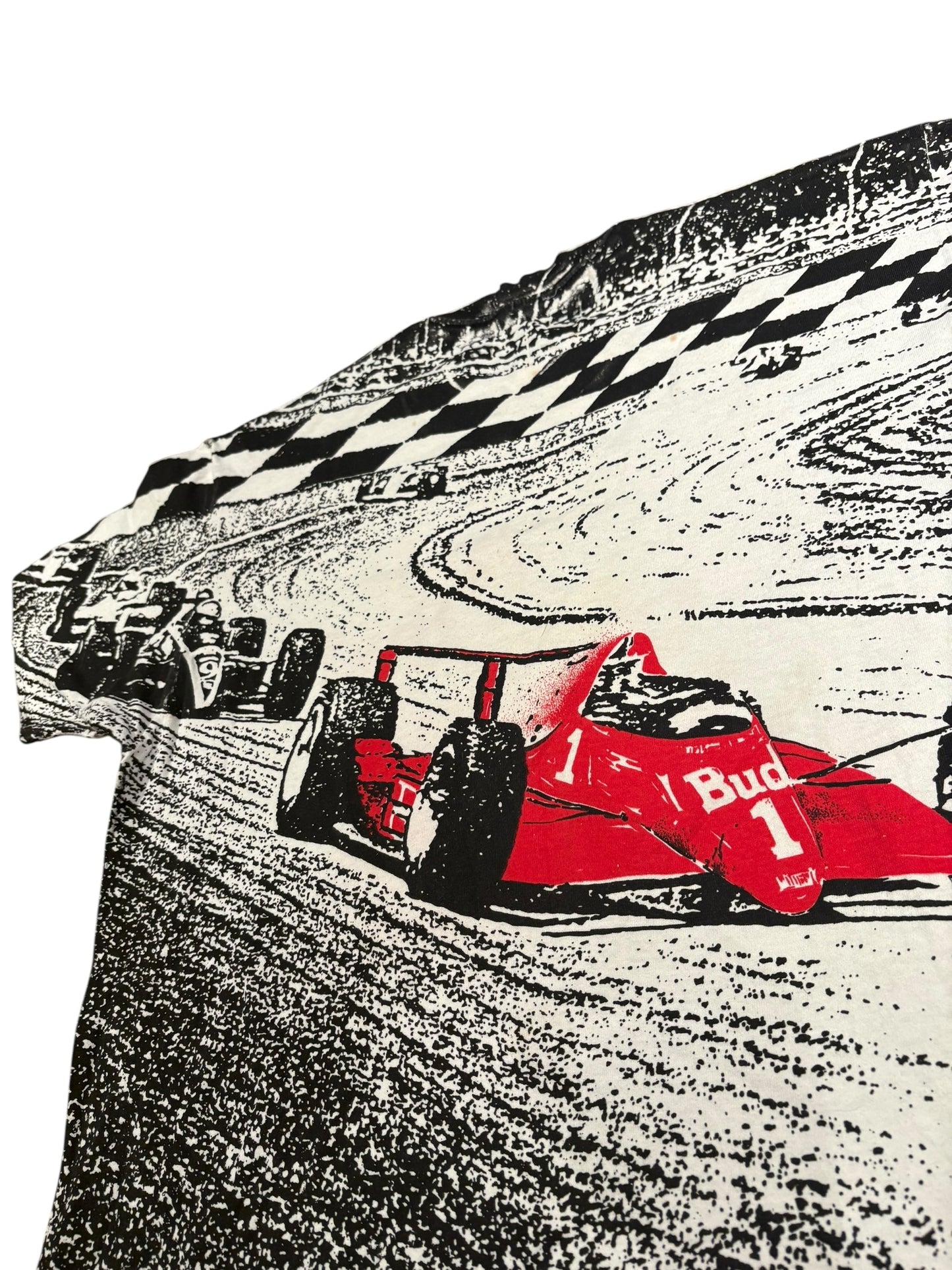 1993 budwiser racing all over print T shirt