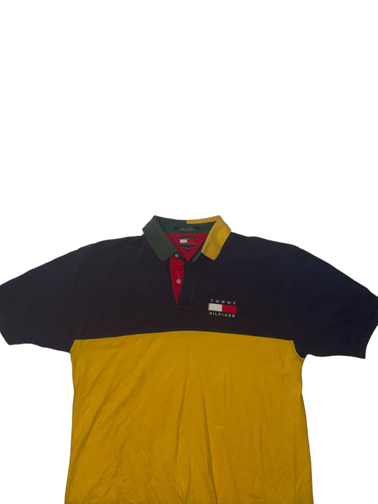Vintage color blocked Tommy Hilfiger Polo size XL