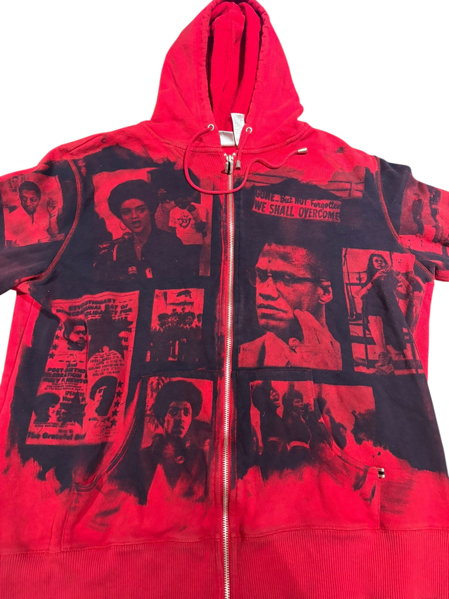 Vintage black power all over print hoodie size 1