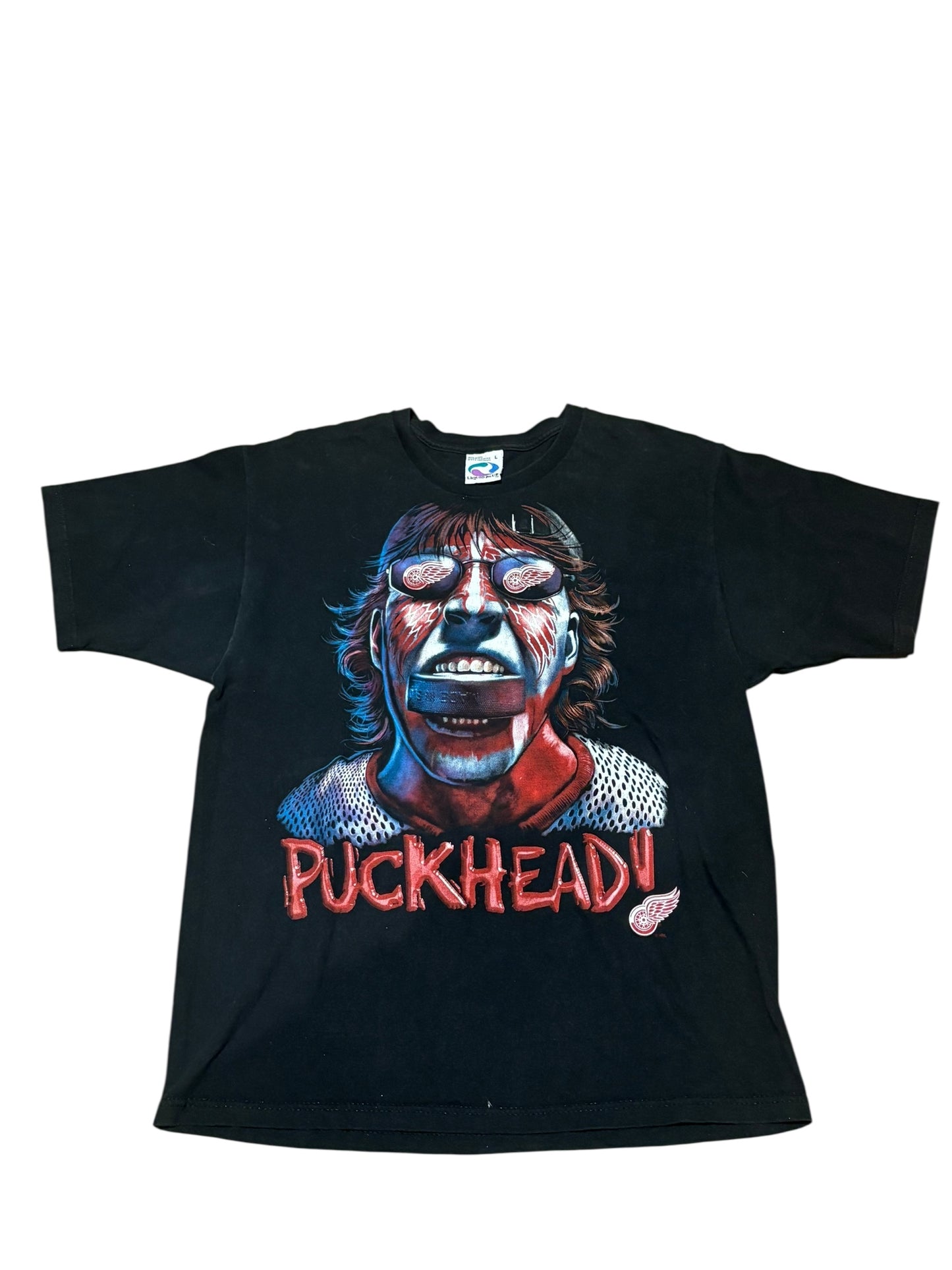 Vintage Detroit red wings puck head t shirt