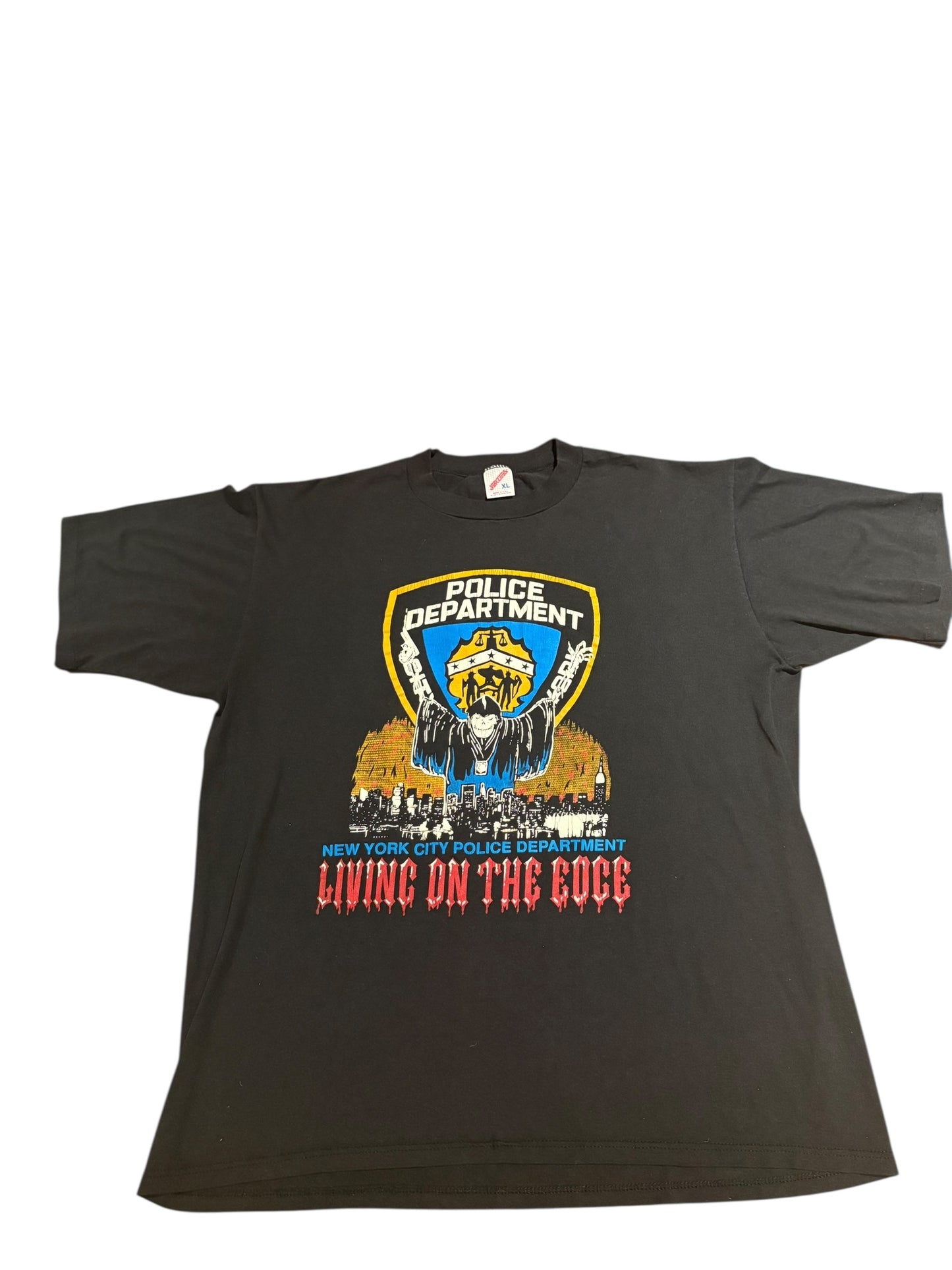Vintage 90s NYPD skull patrol t shirt