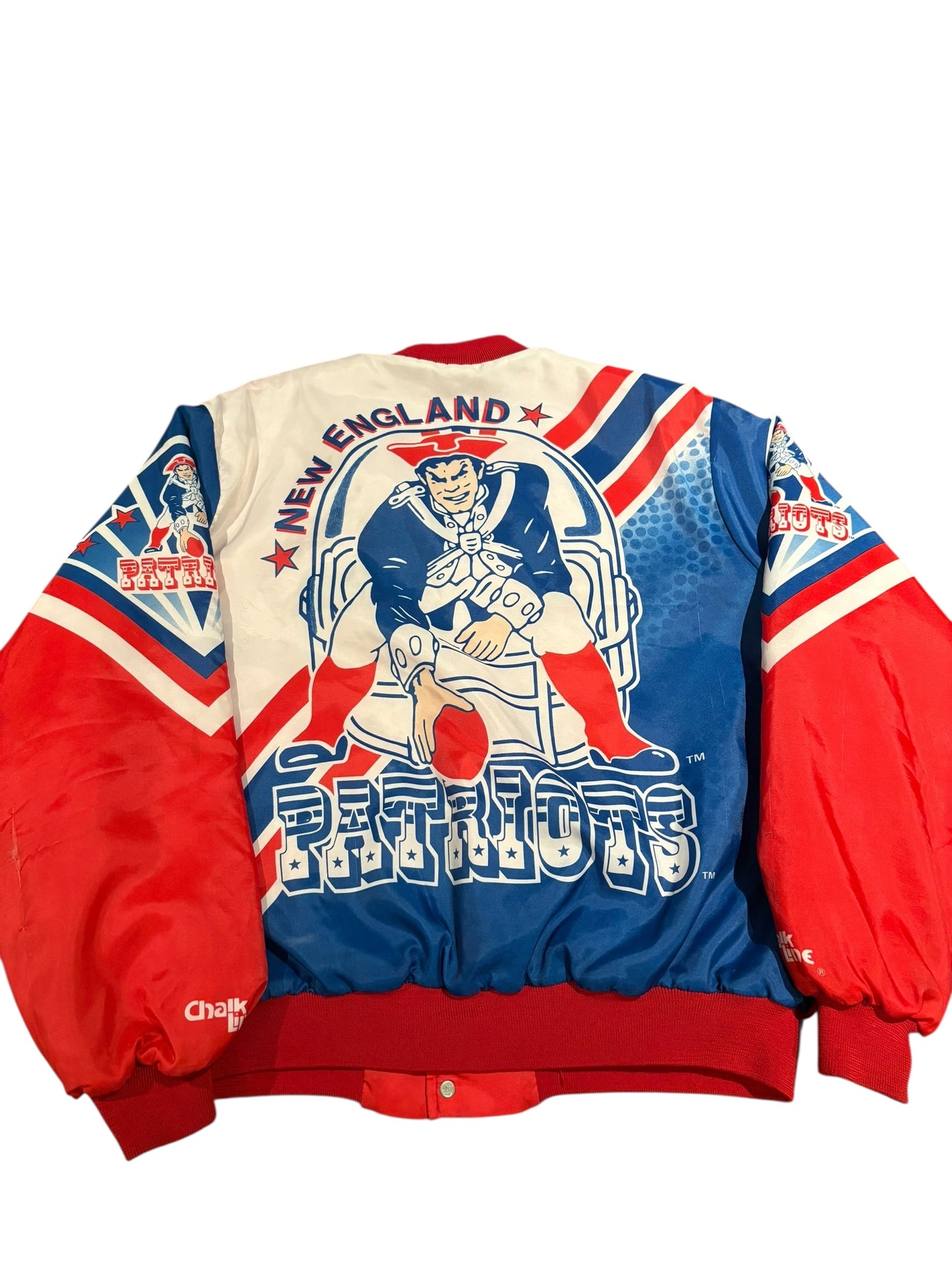 Vintage 1980s New England Patriots Chalkline fanimation jacket