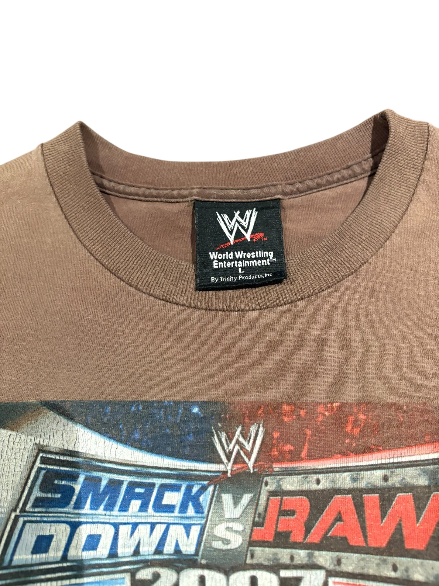2007 Raw vs smackdown WWE video game promo tee