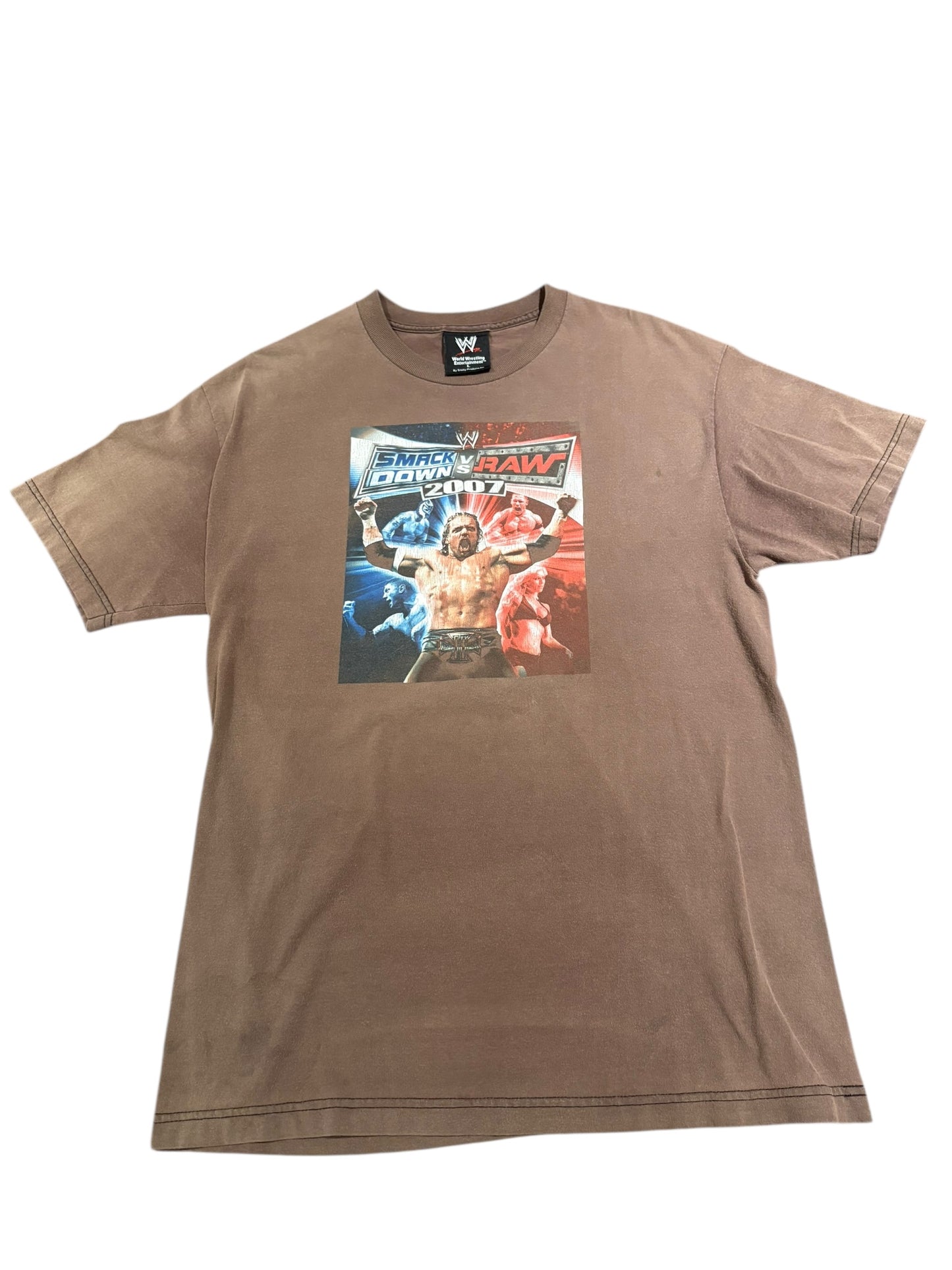2007 Raw vs smackdown WWE video game promo tee