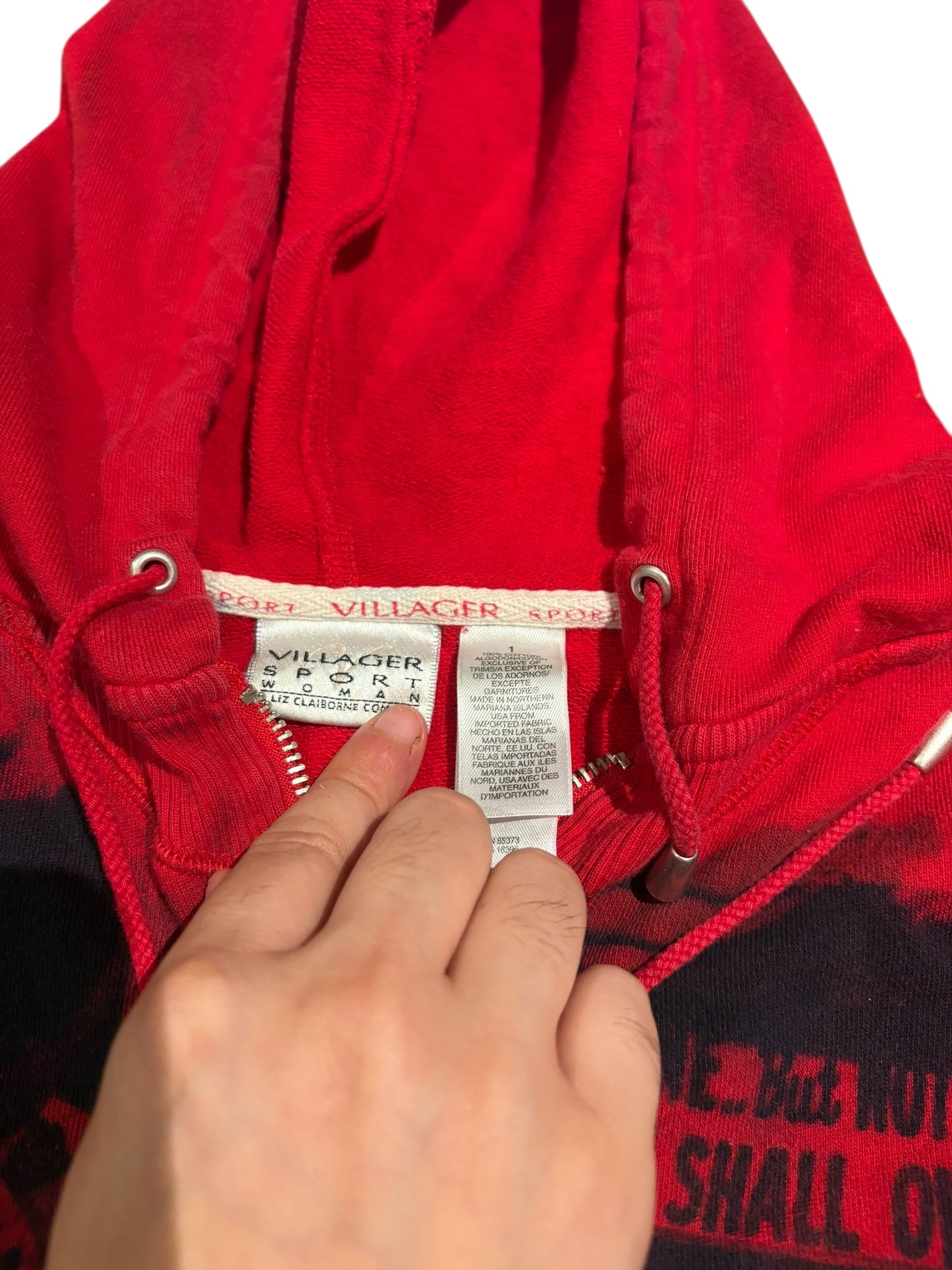 Vintage black power all over print hoodie size 1